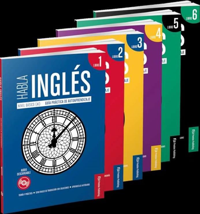 HABLA INGLÉS PACK COLECCIÓN COMPLETA LIBROS 1 AL 6 (A1-C2)