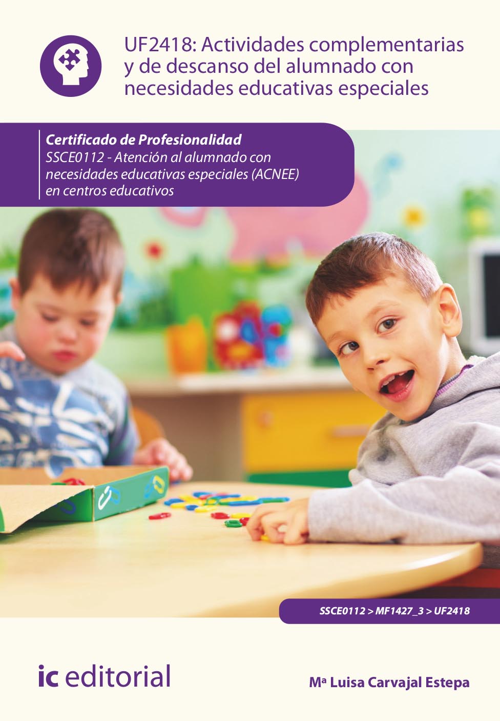 Actividades complementarias y de descanso del alumnado con necesidades educativas especiales. SSCE0112 - Atención al alumnado con necesidades educativas especiales (ACNEE) en centros educativos