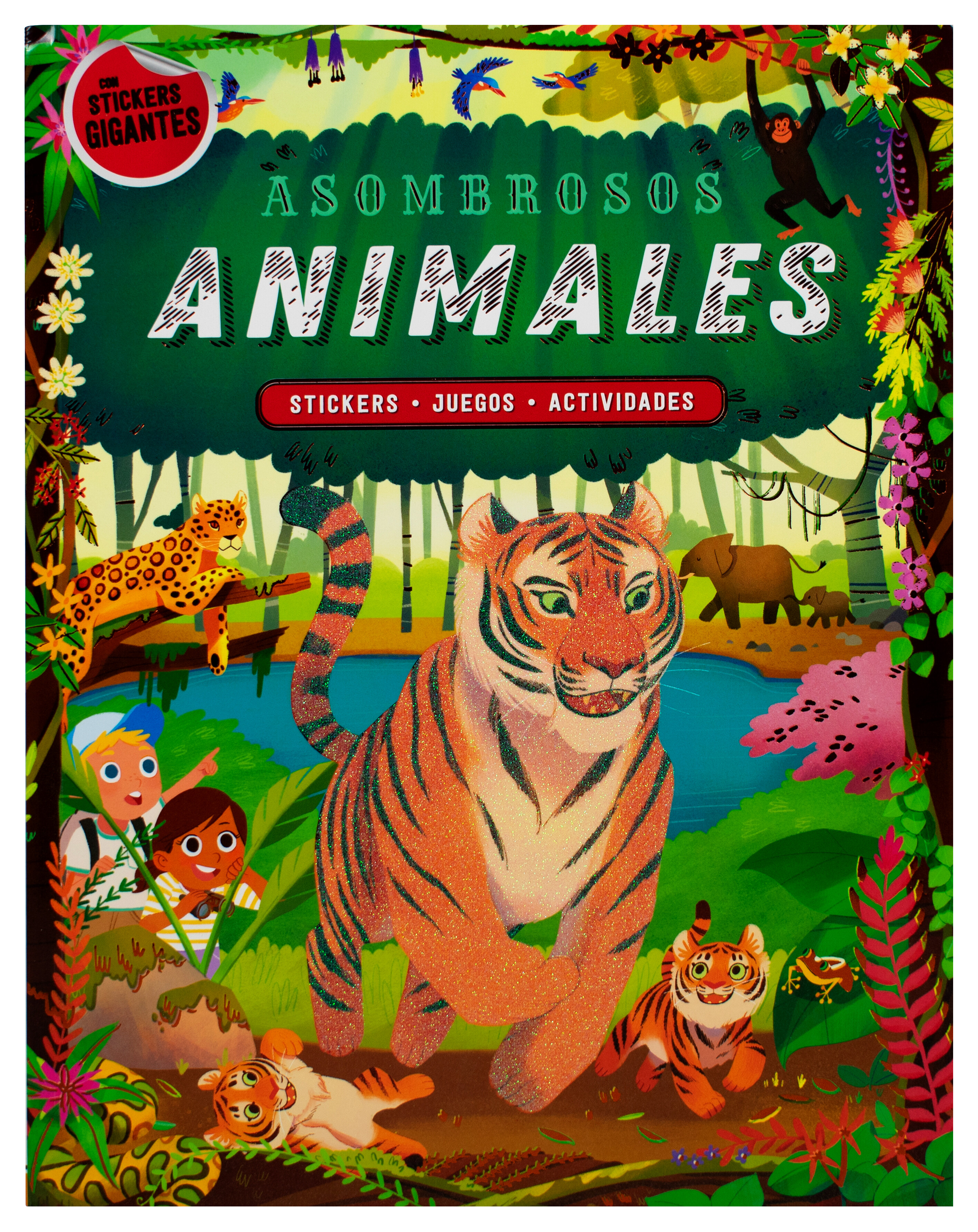 Libro infantil con stickers gigantes asombrosos: Animales