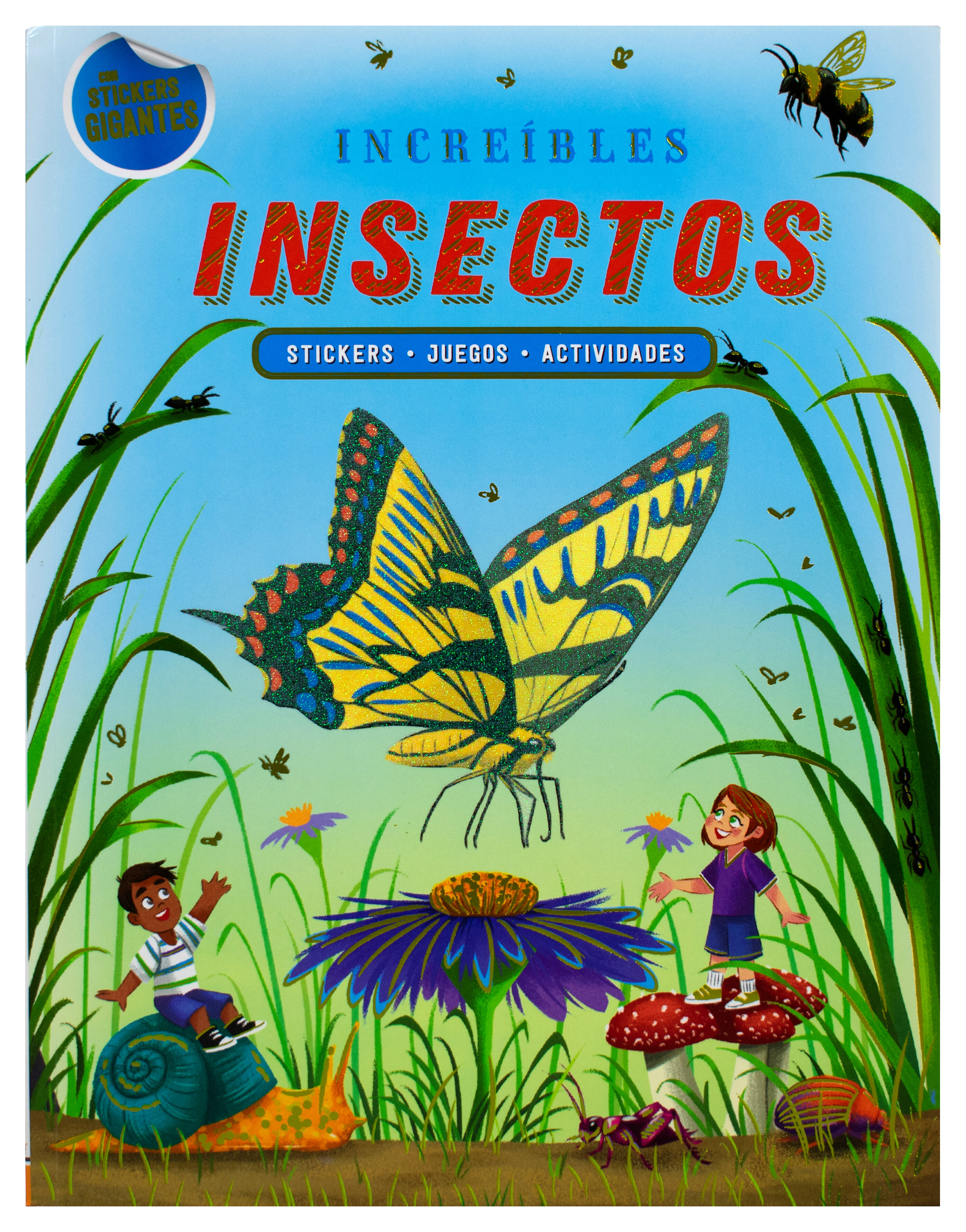 Libro infantil con stickers gigantes increíbles: Insectos