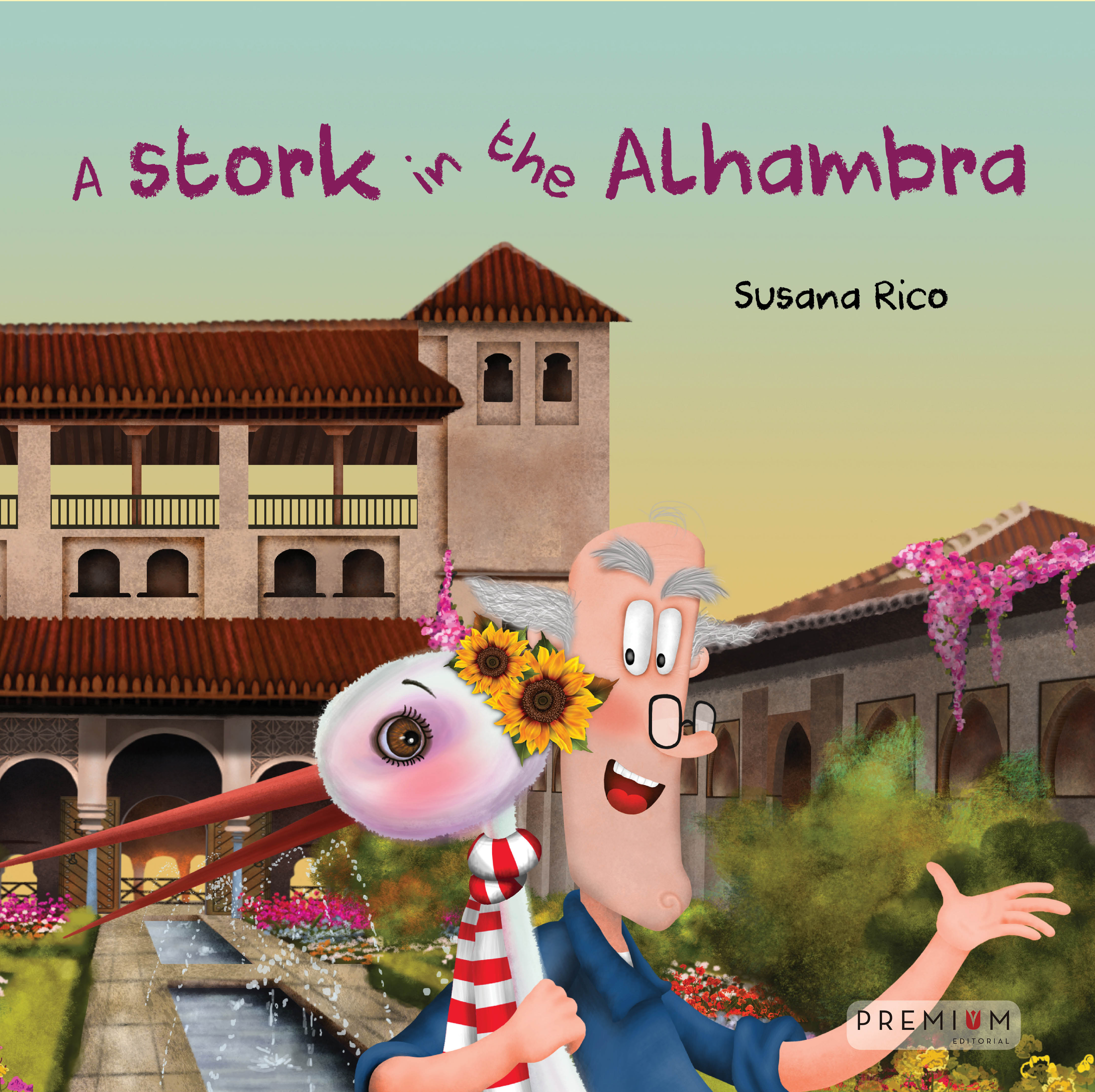 A stork in the Alhambra