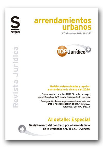 Desistimiento del contrato por el arrendatario de la vivienda: Art. 11 LAU 29/1994