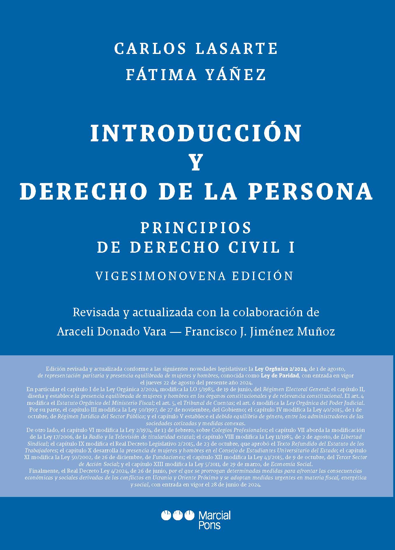 Principios de Derecho civil. Tomo I