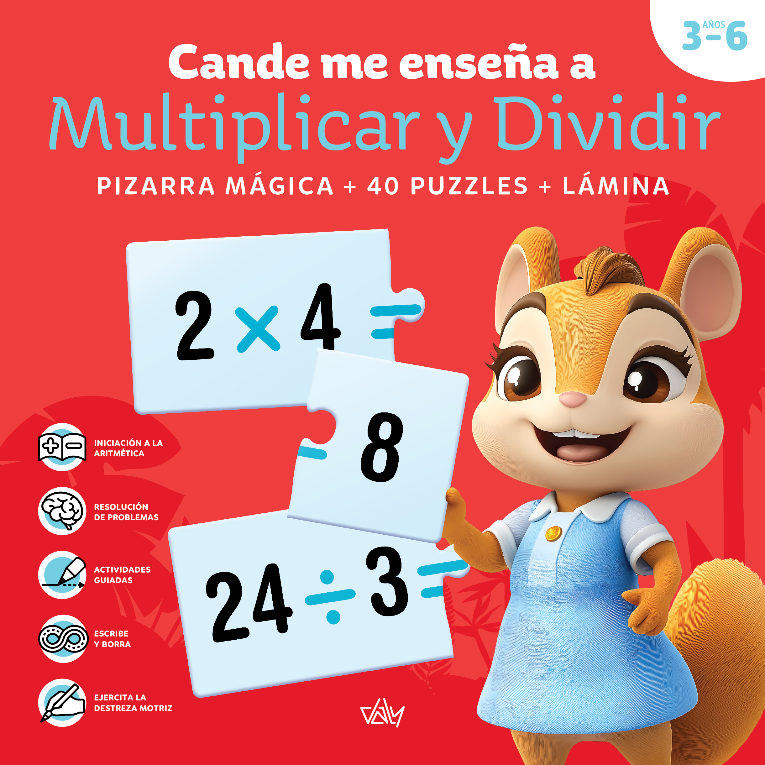 Cande me enseña a multiplicar y dividir