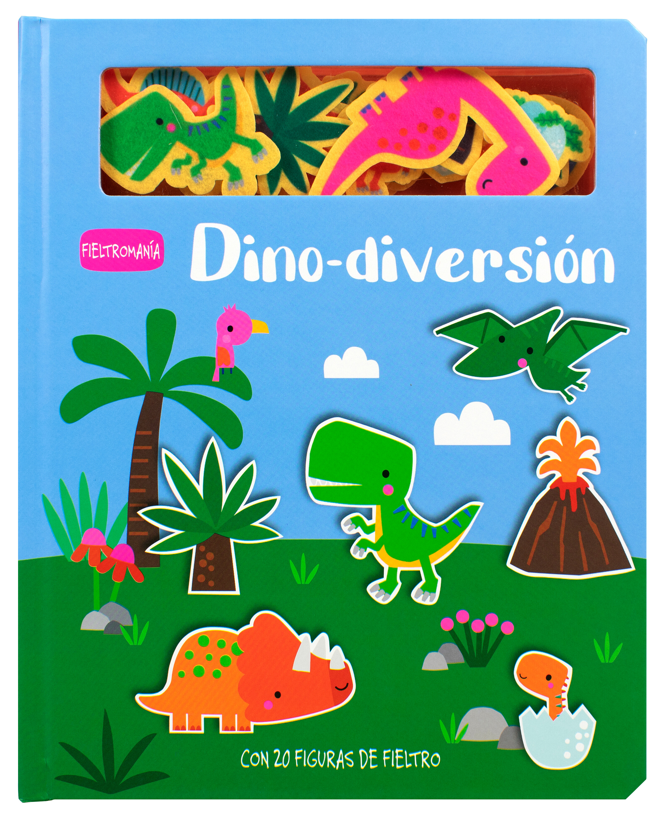Fieltromanía: Dino-diversión (Libro infantil)
