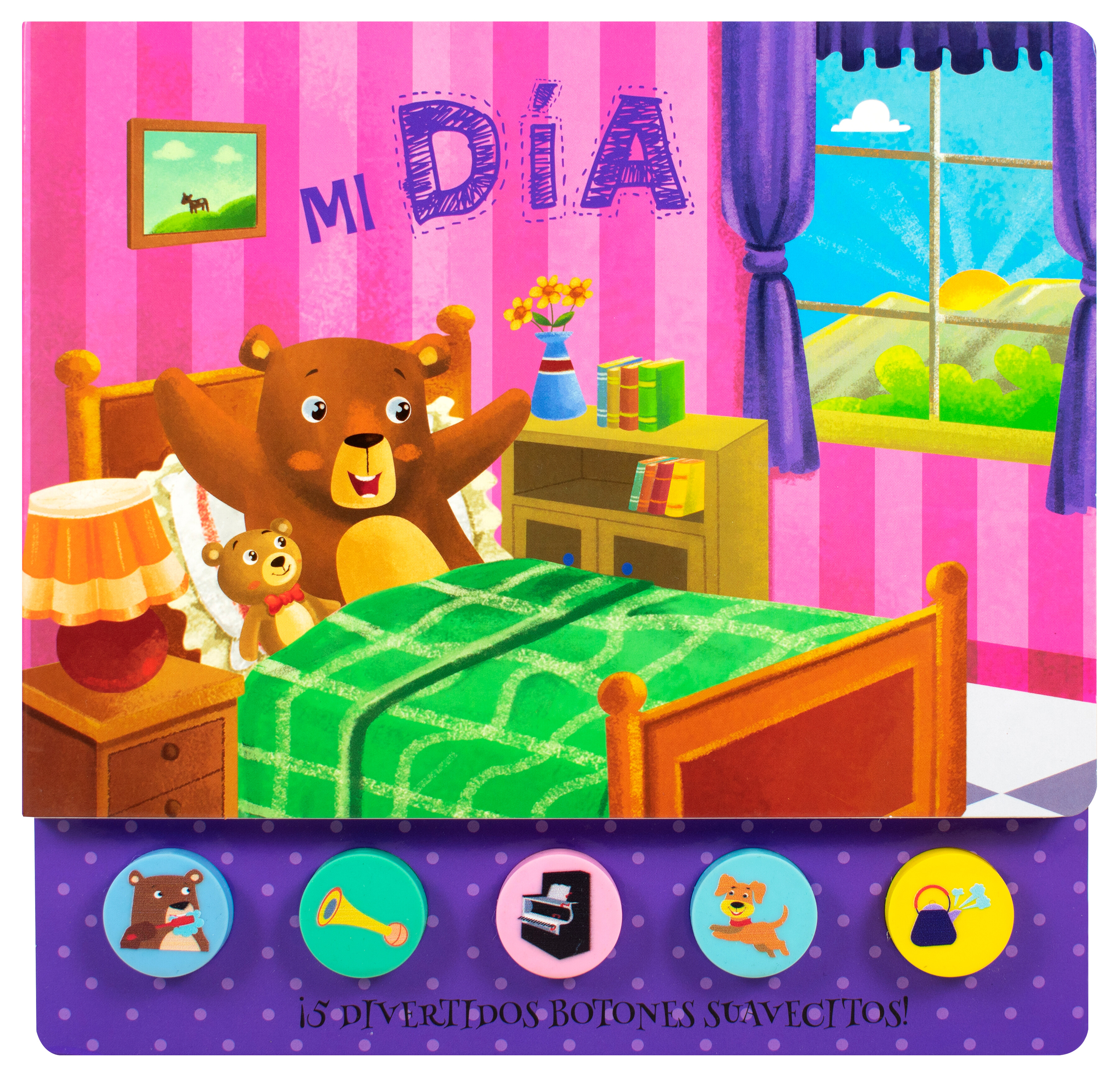 Libro infantil con botones suavecitos: Mi día