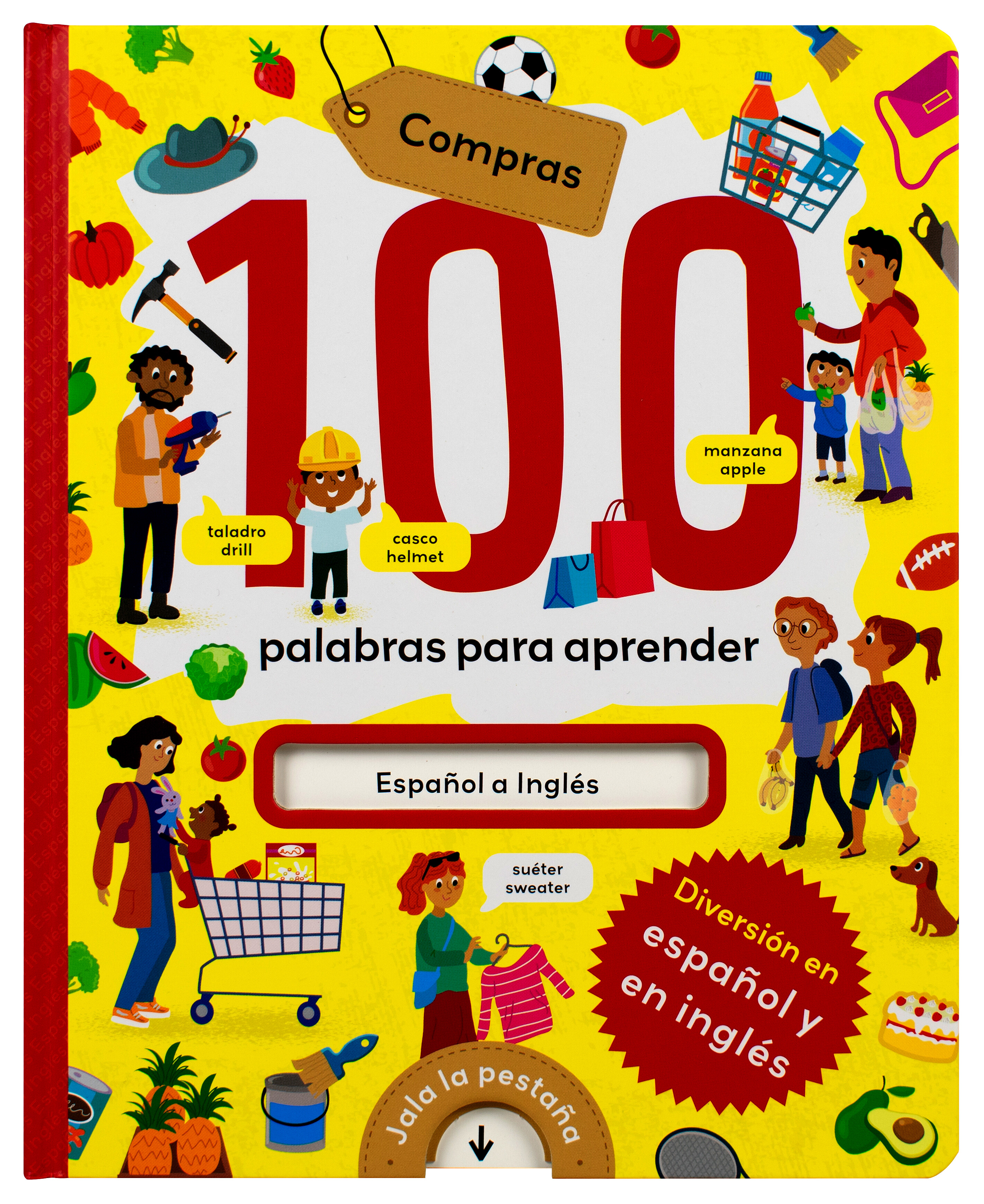 Libro infantil: 100 palabras para aprender: Compras