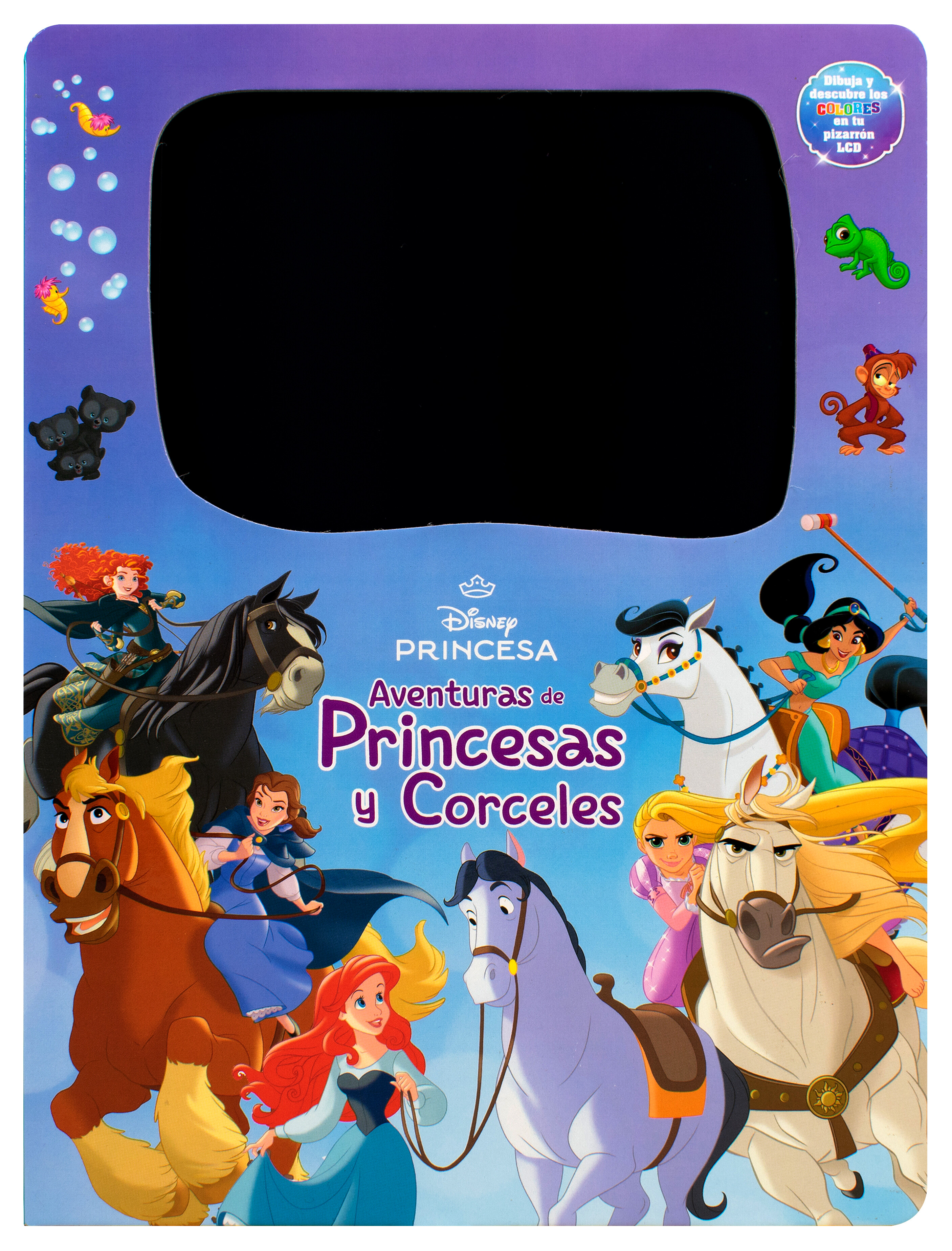 Libro infantil con pizarrón electrónico: Disney aventuras de princesas y corceles