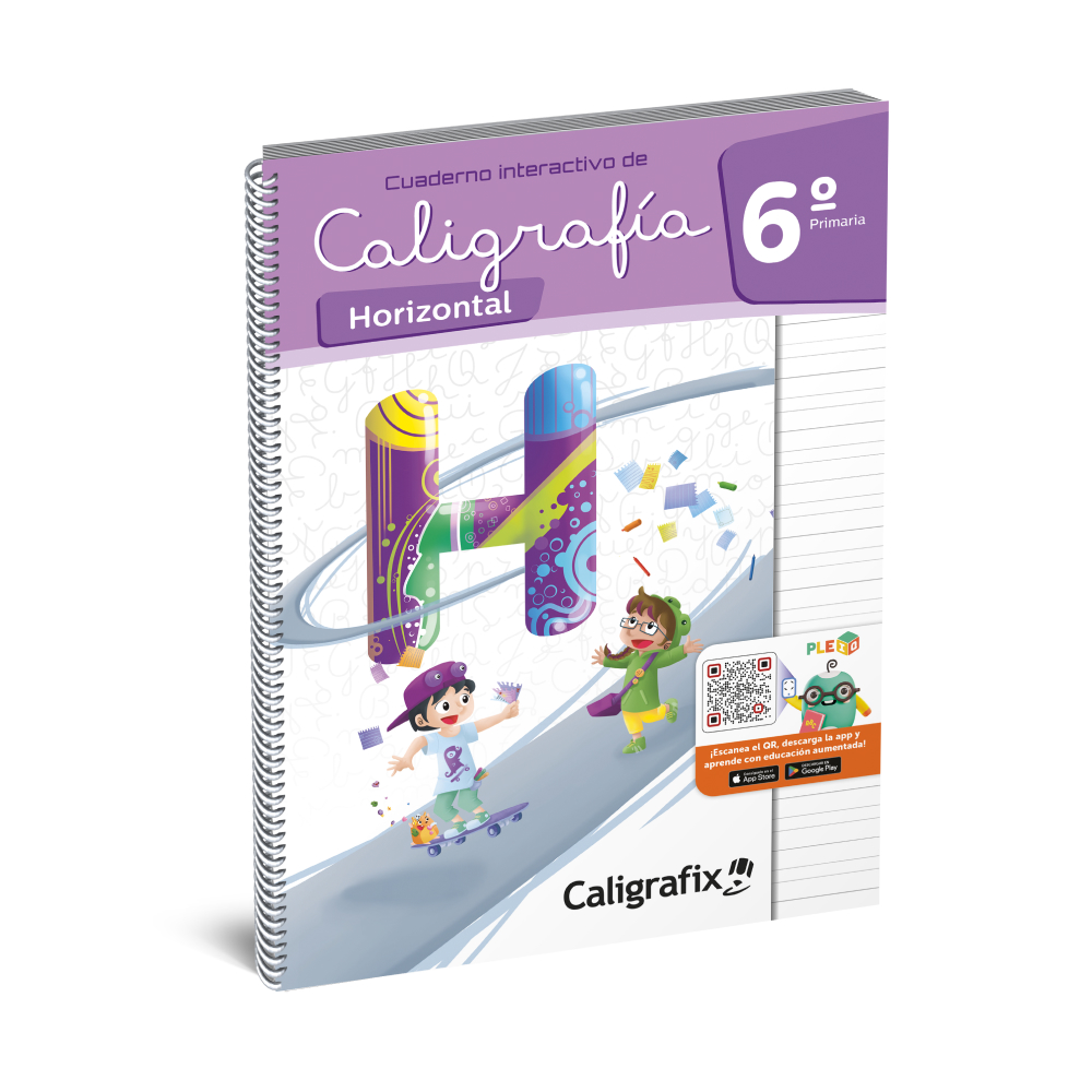 Cuaderno interactivo de caligrafía horizontal 6° Primaria