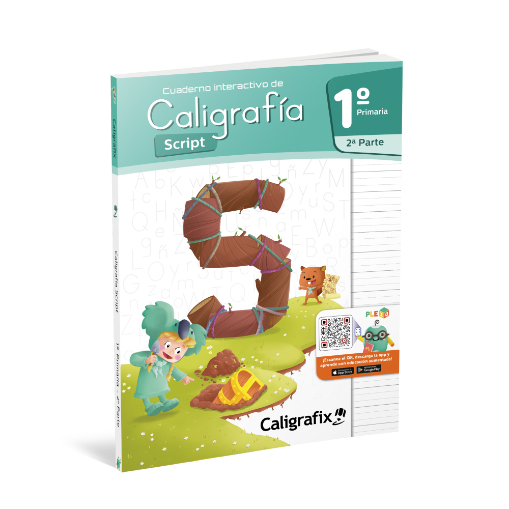 Cuaderno interactivo de caligrafía script 1° Primaria 2a Parte