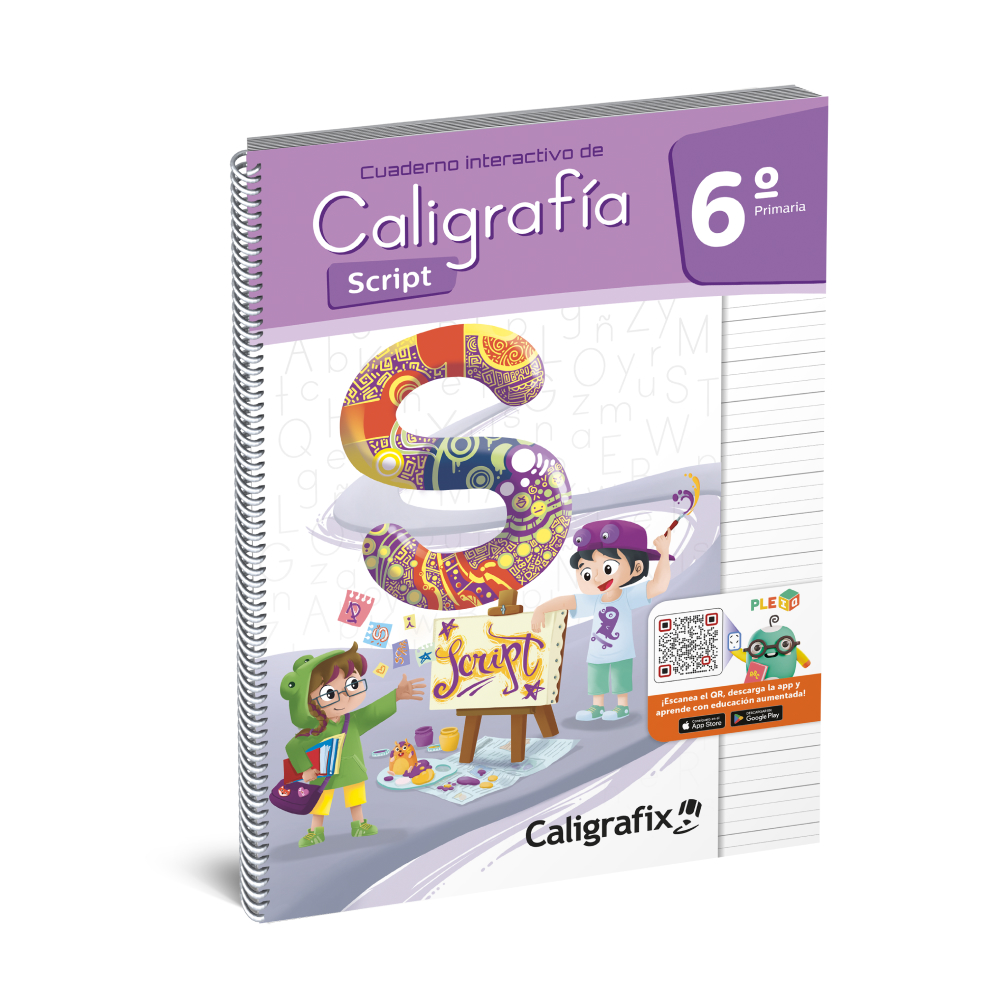 Cuaderno interactivo de caligrafía script 6° Primaria