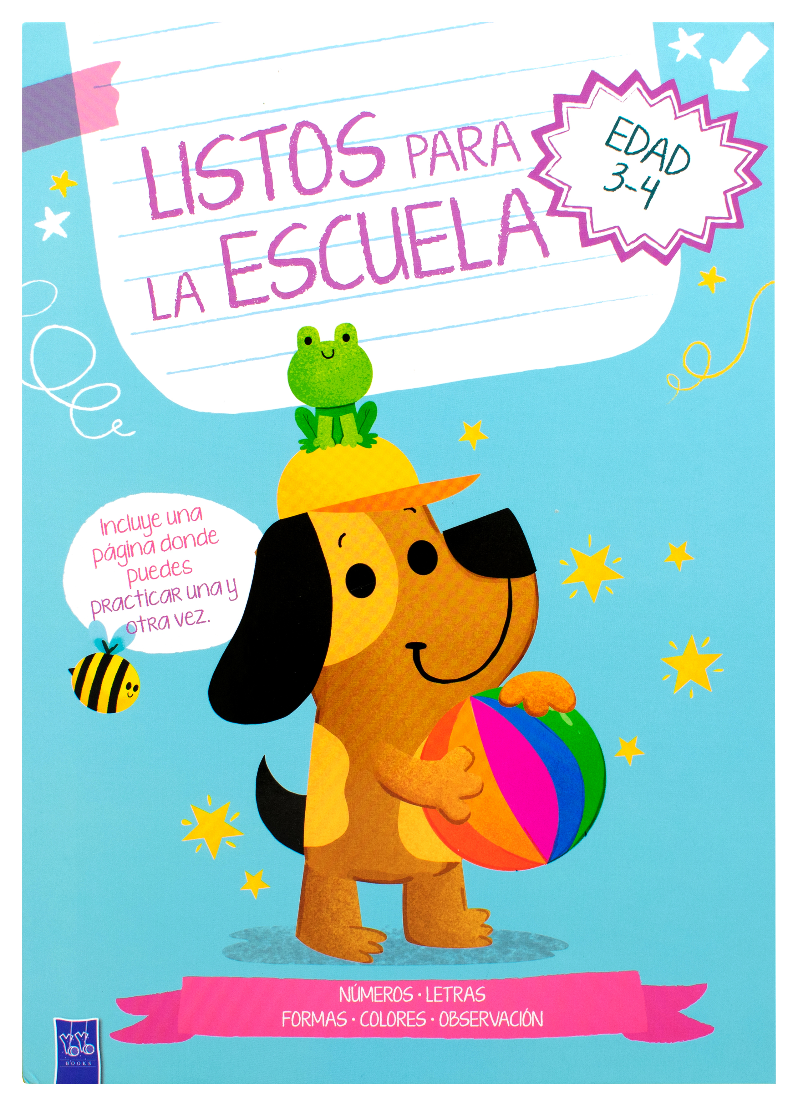 Libro infantil de actividades: Listos para la escuela: Edad 3-4 - Perro