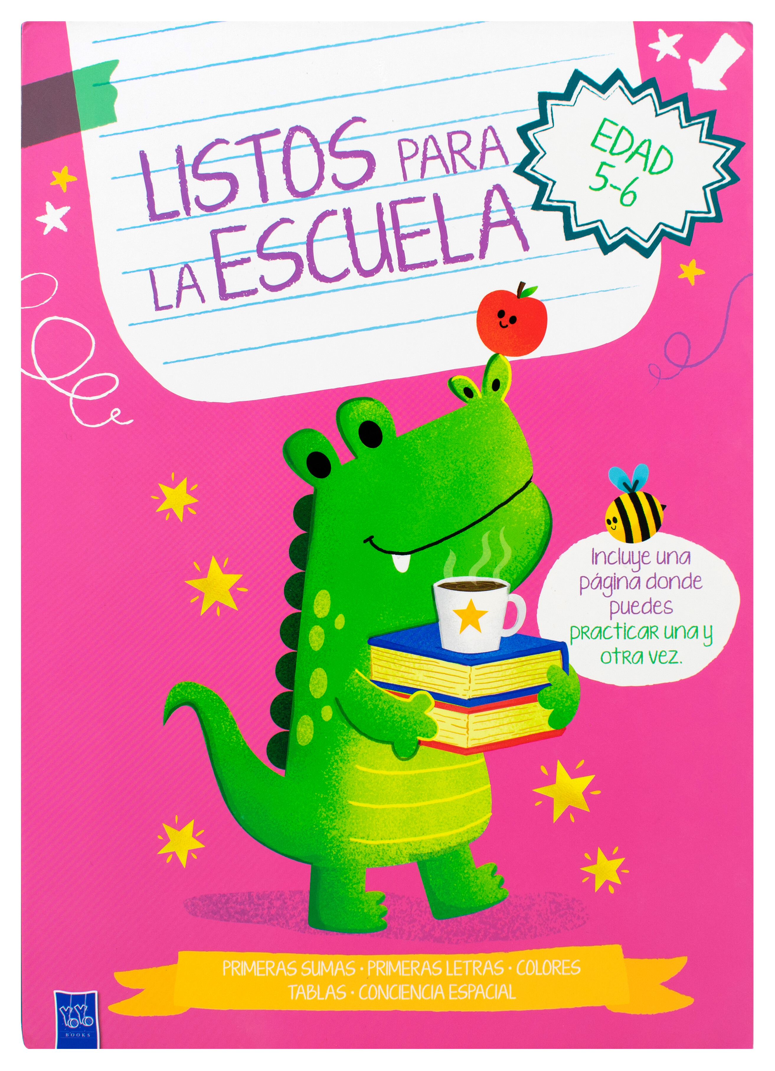 Libro infantil de actividades: Listos para la escuela: Edad 5-6 - Cocodrilo
