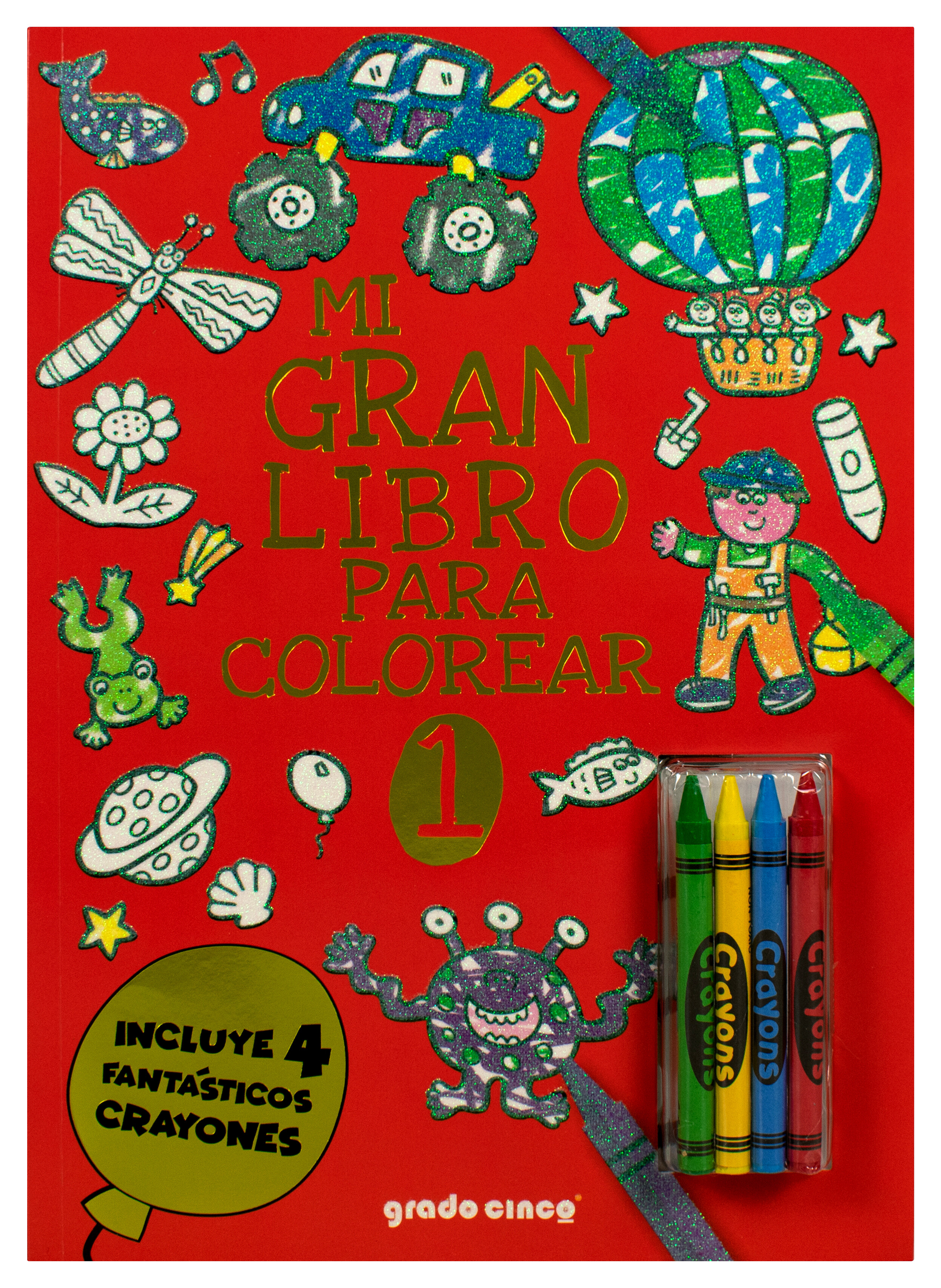 Libro infantil: Mi gran libro para colorear 1: Rojo