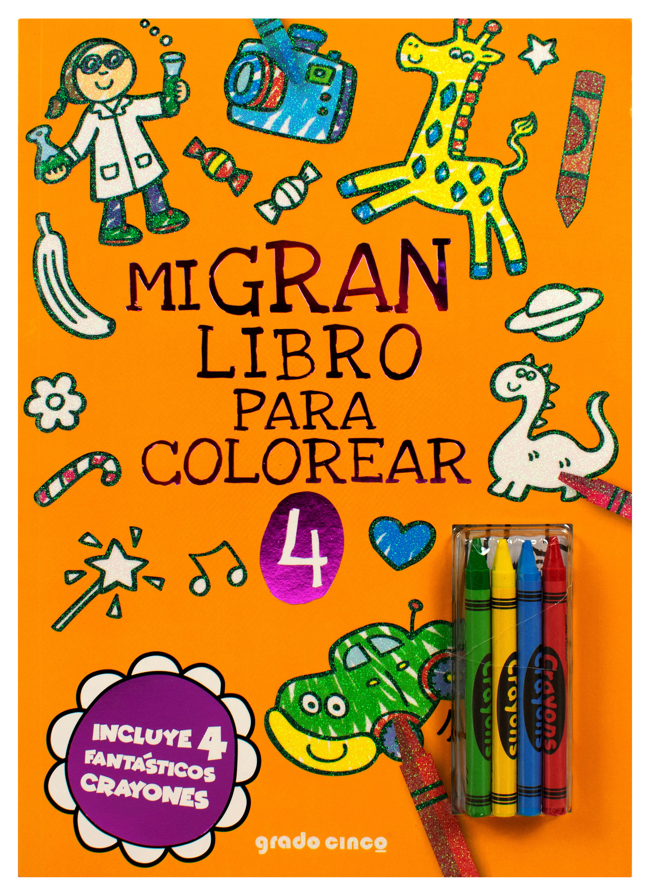 Libro infantil: Mi gran libro para colorear 4: Anaranjado