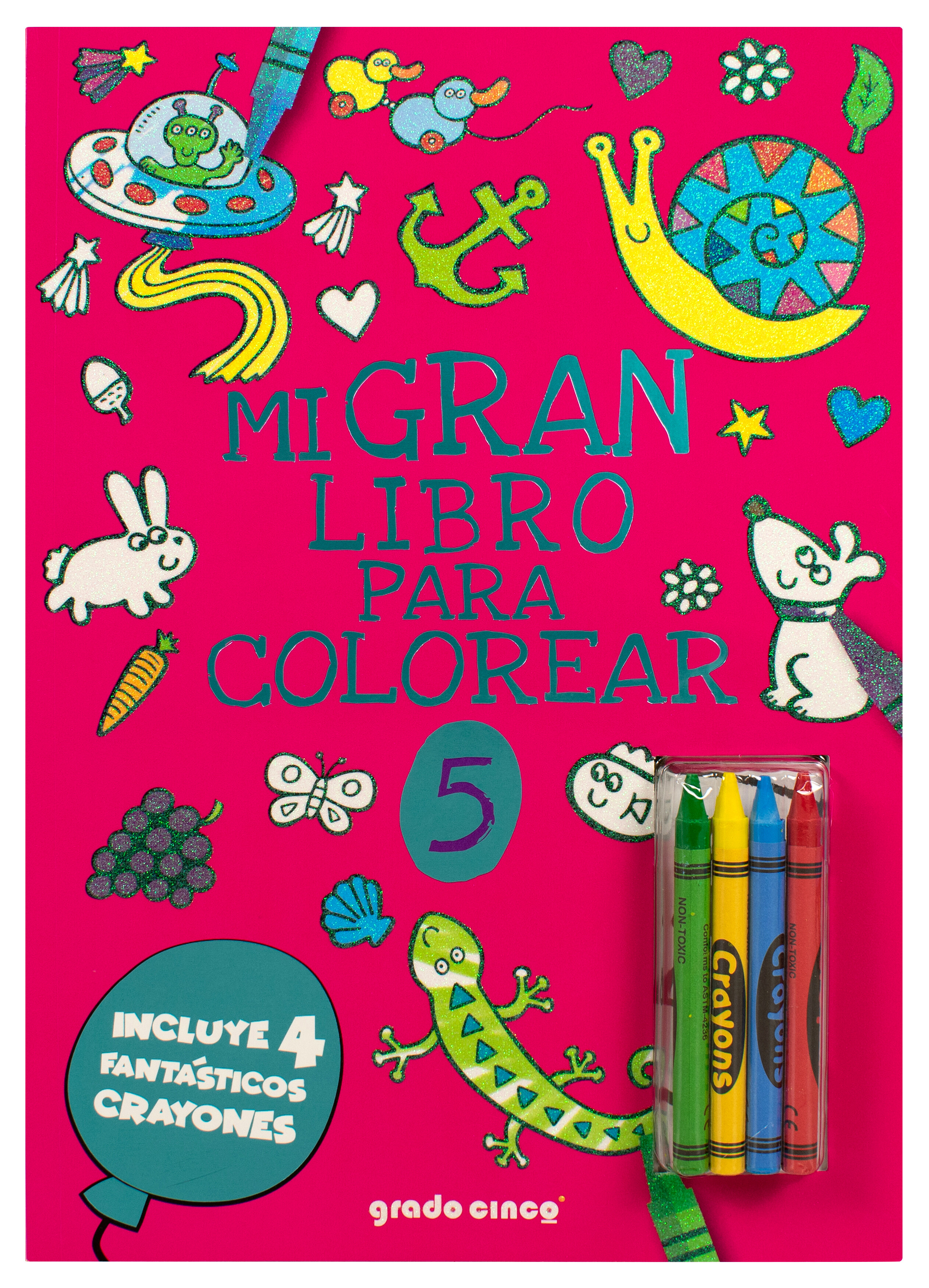 Libro infantil: Mi gran libro para colorear 5: Rosa