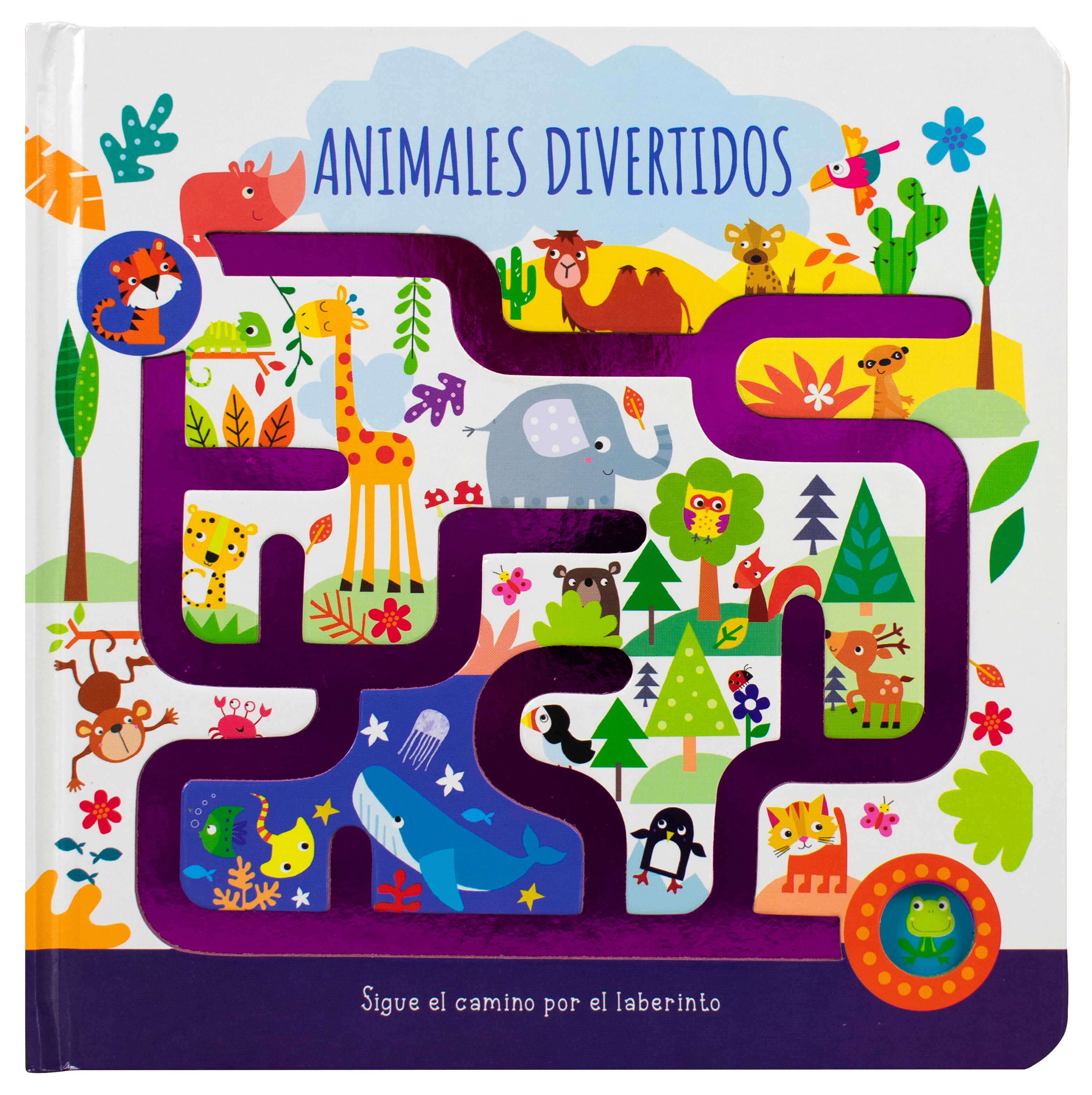 Libro infantil: Sigue el camino por el laberinto: Animales divertidos