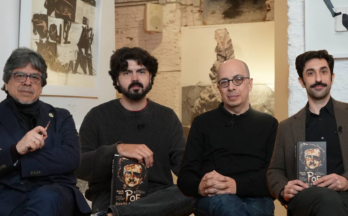 Fernando Iwasaki, Arturo Garrido, Jorge Volpi y Rafael Accorinti (Foto: Librotea)
