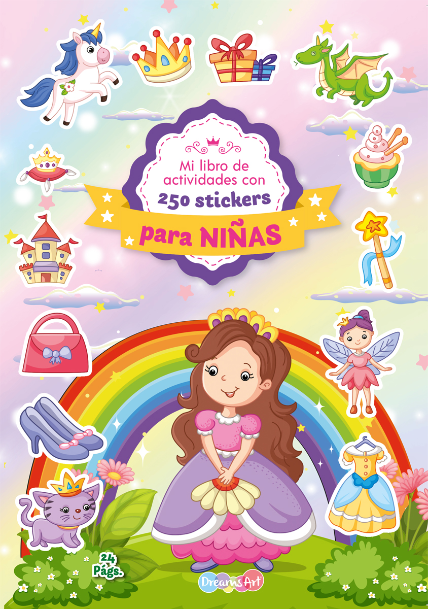 Mi libro de actividades con 250 stickers: Para niñas