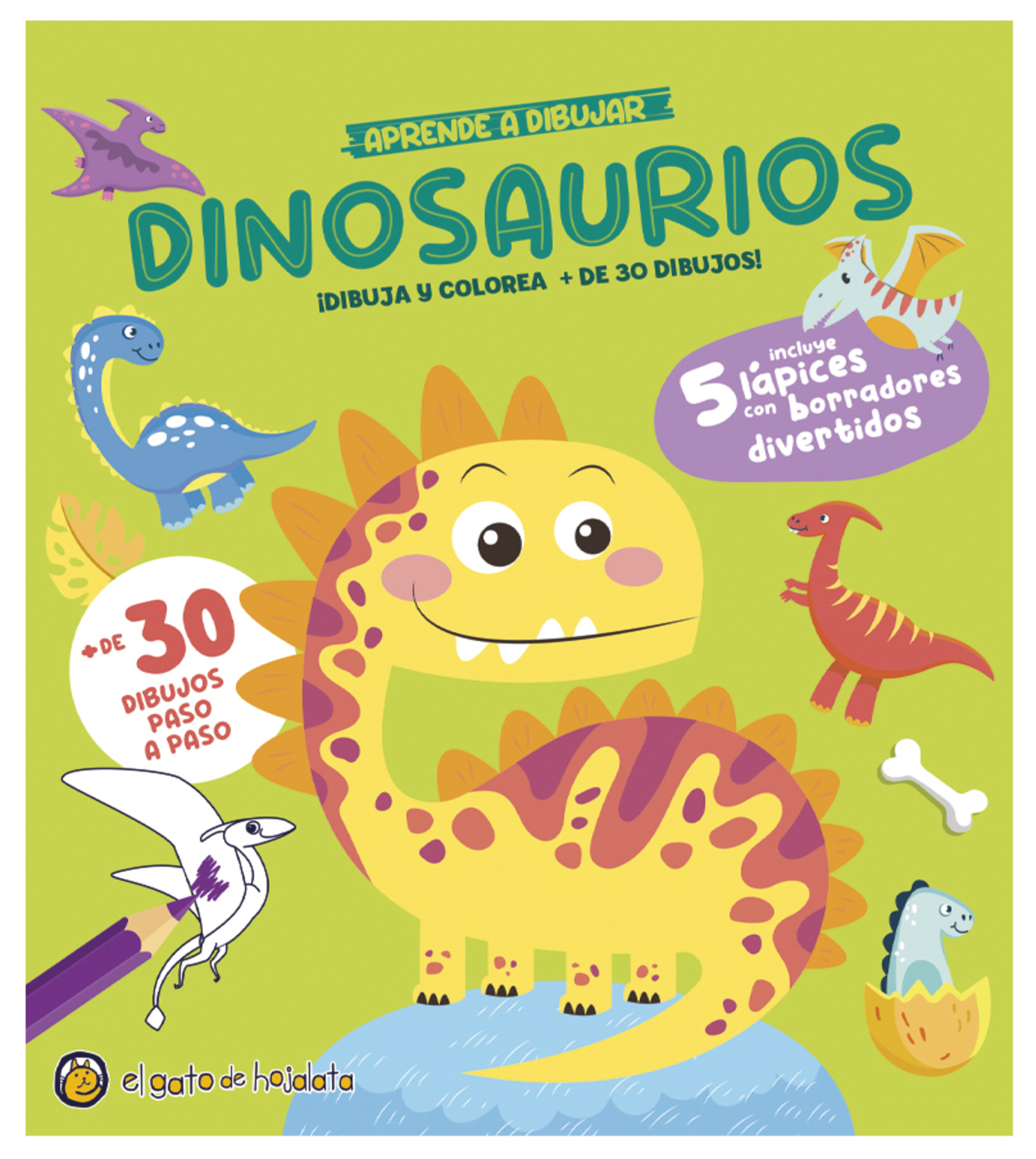 Lápices y gomitas : Aprende a dibujar dinosaurios