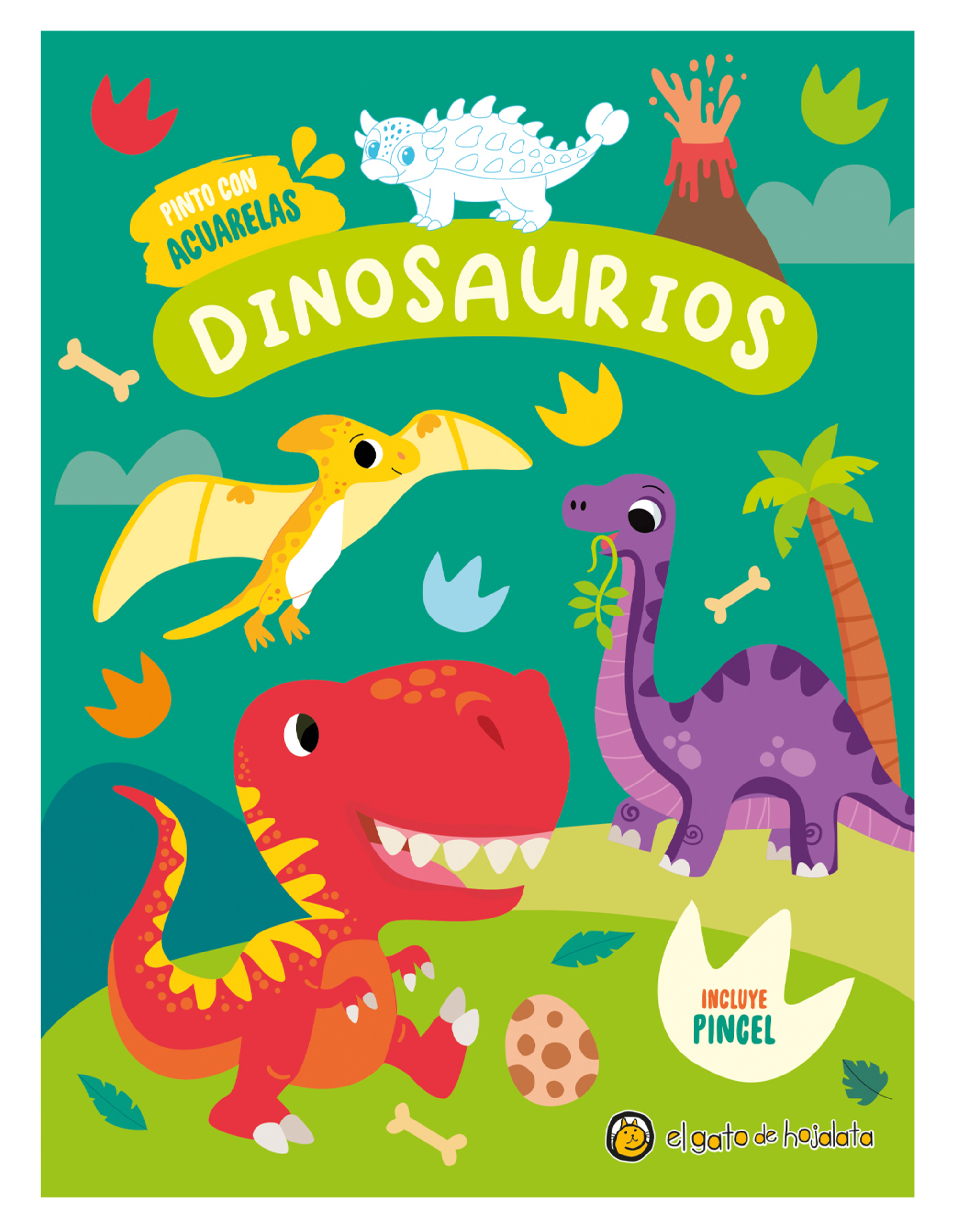Pinto con acuarelas : Dinosaurios
