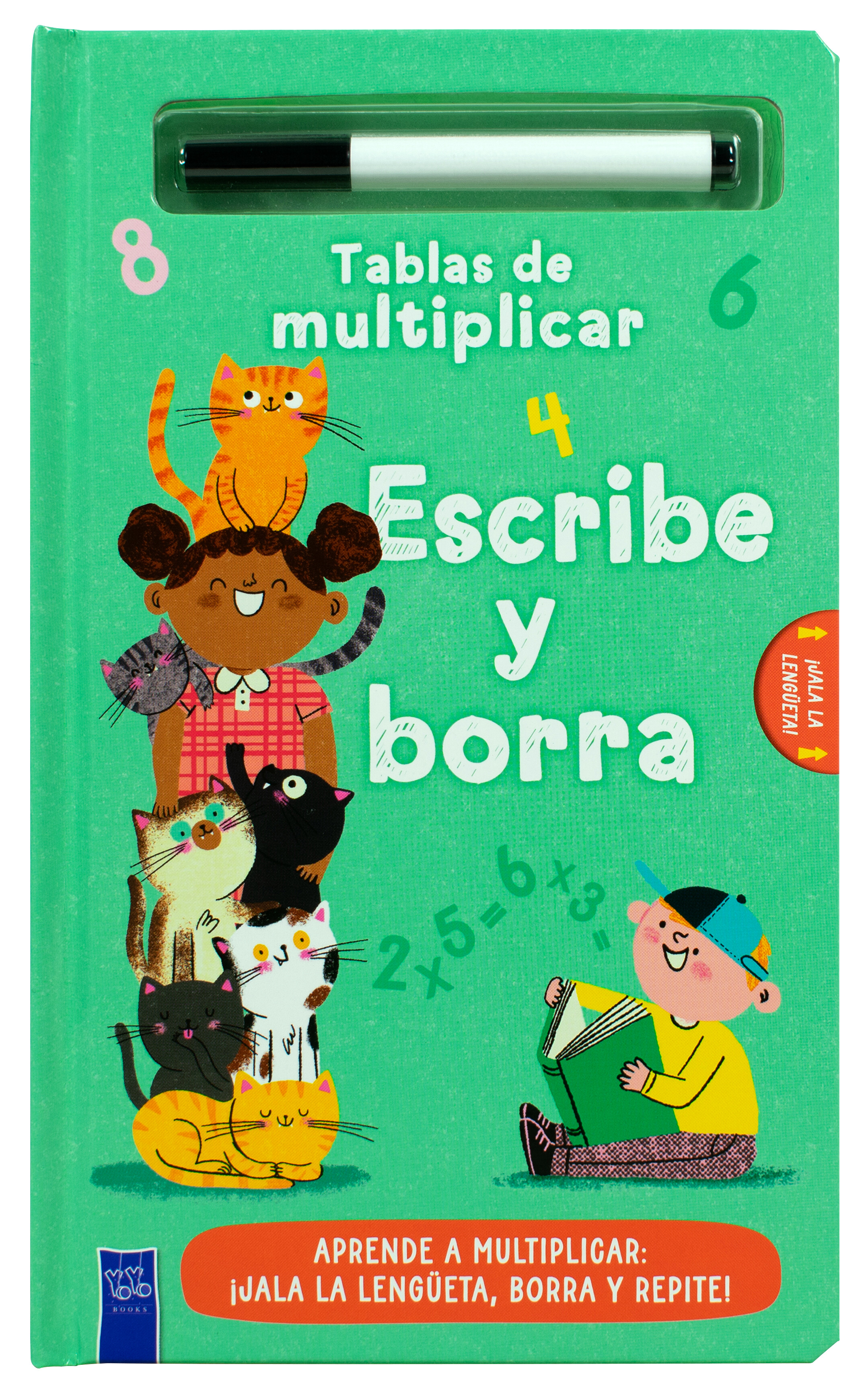 Libro infantil de actividades: Tablas de multiplicar: Escribe y borra