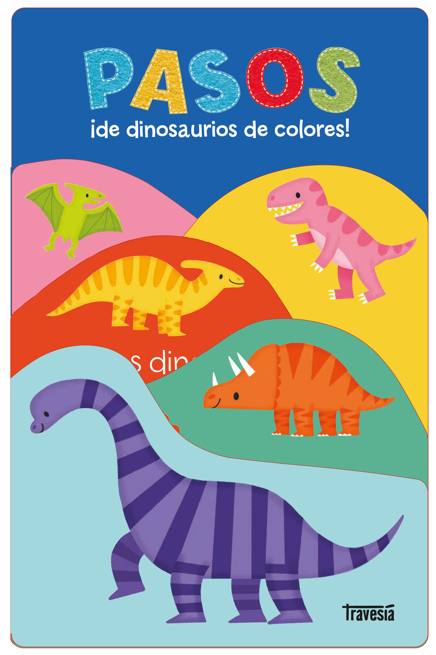 Pasos ¡de dinosaurios de colores!
