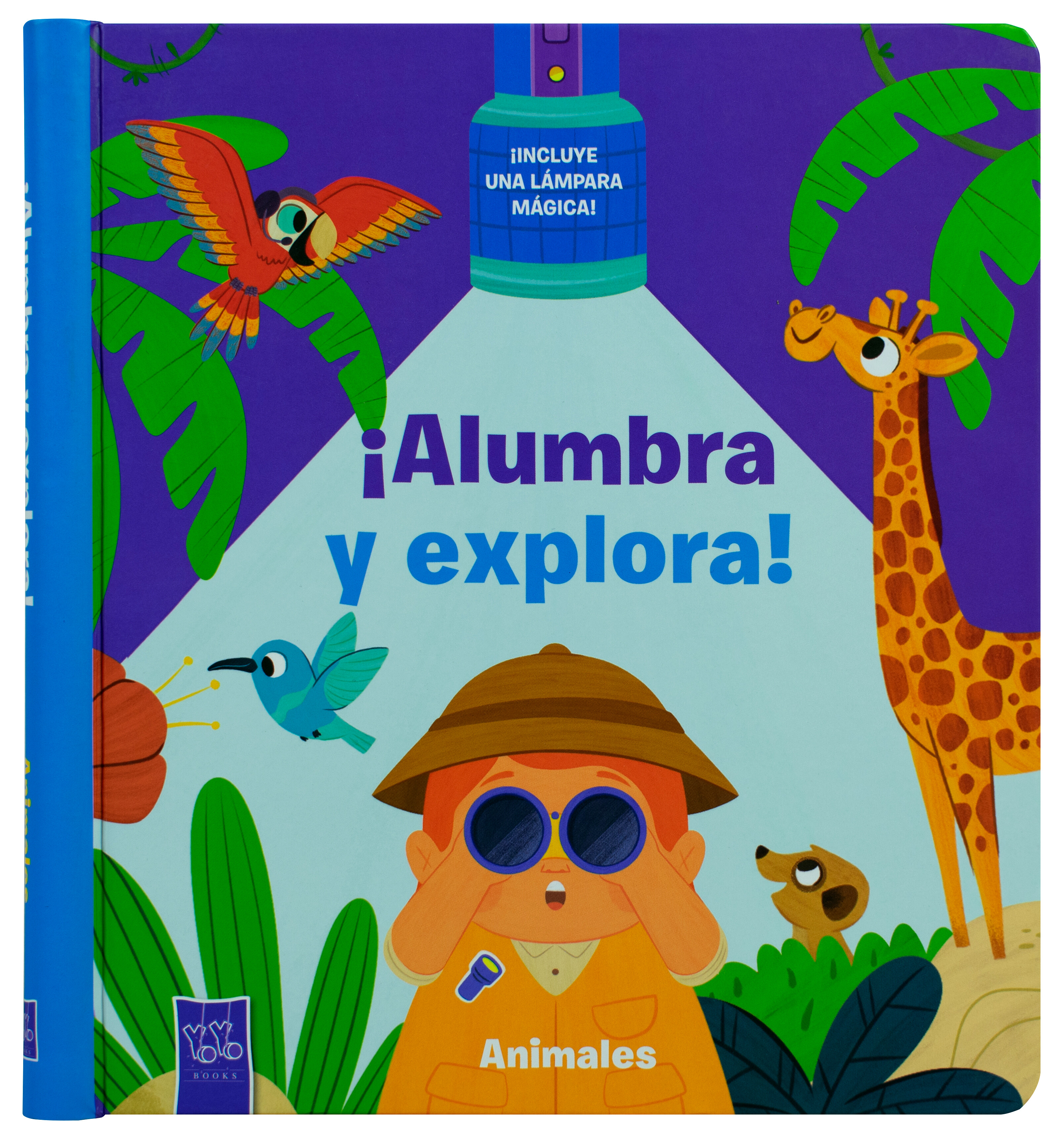 Libro infantil: ¡Alumbra y explora!: Animales