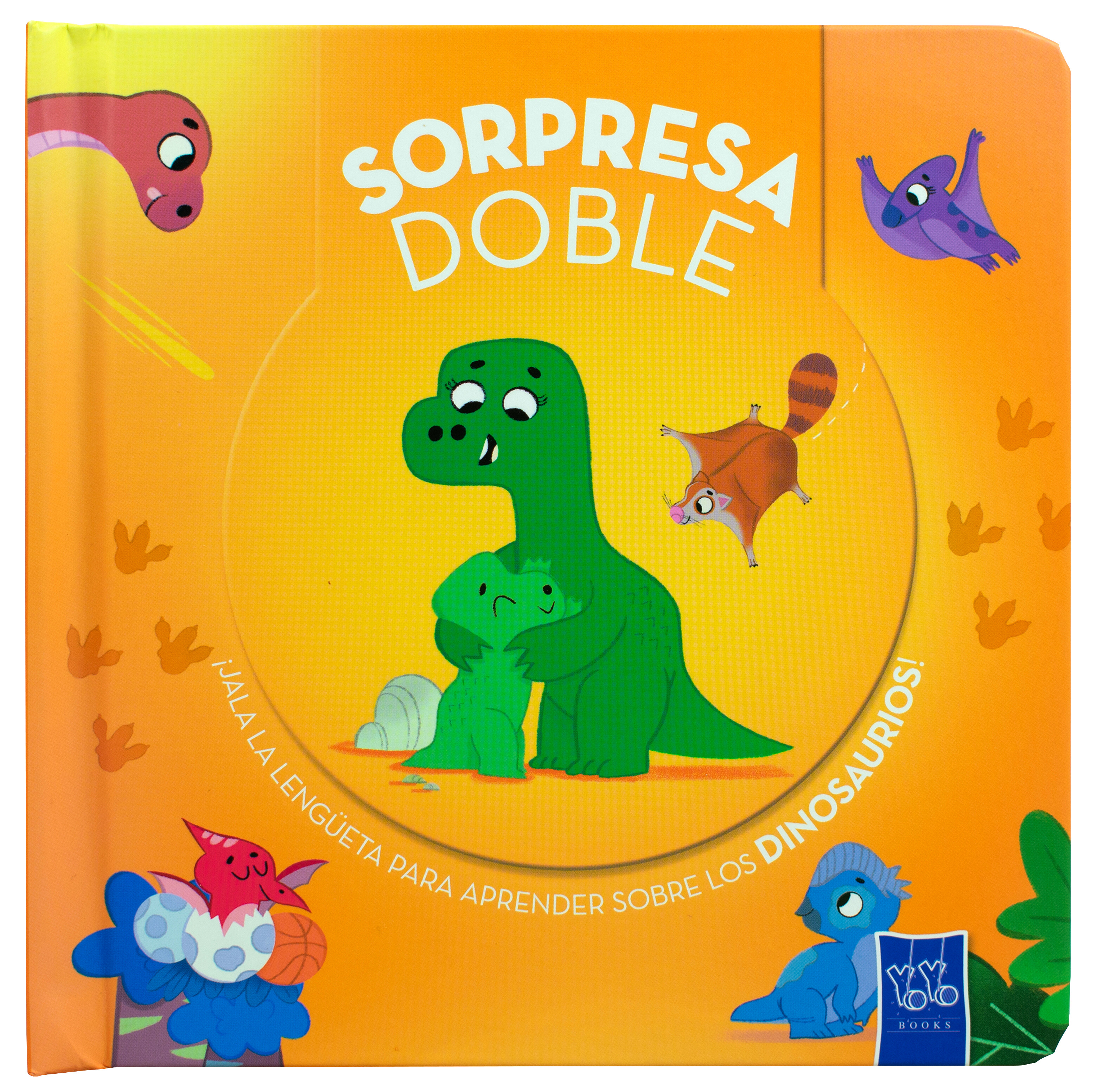Libro infantil con lengüeta: Sorpresa doble: Dinosaurios