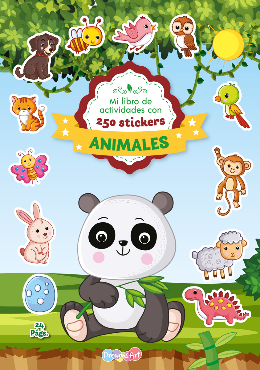 Mi libro de actividades con 250 stickers: Animales