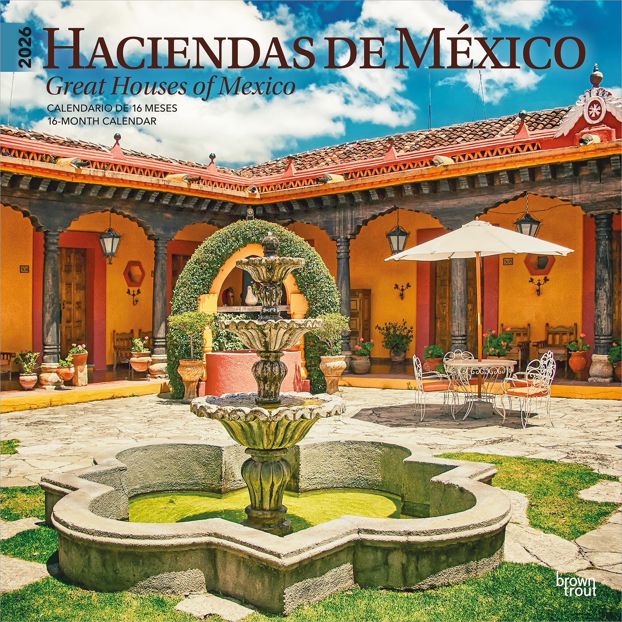 Calendario: Haciendas De Mexico Great Houses Of Mexico 2026 Square Flap Spanish English