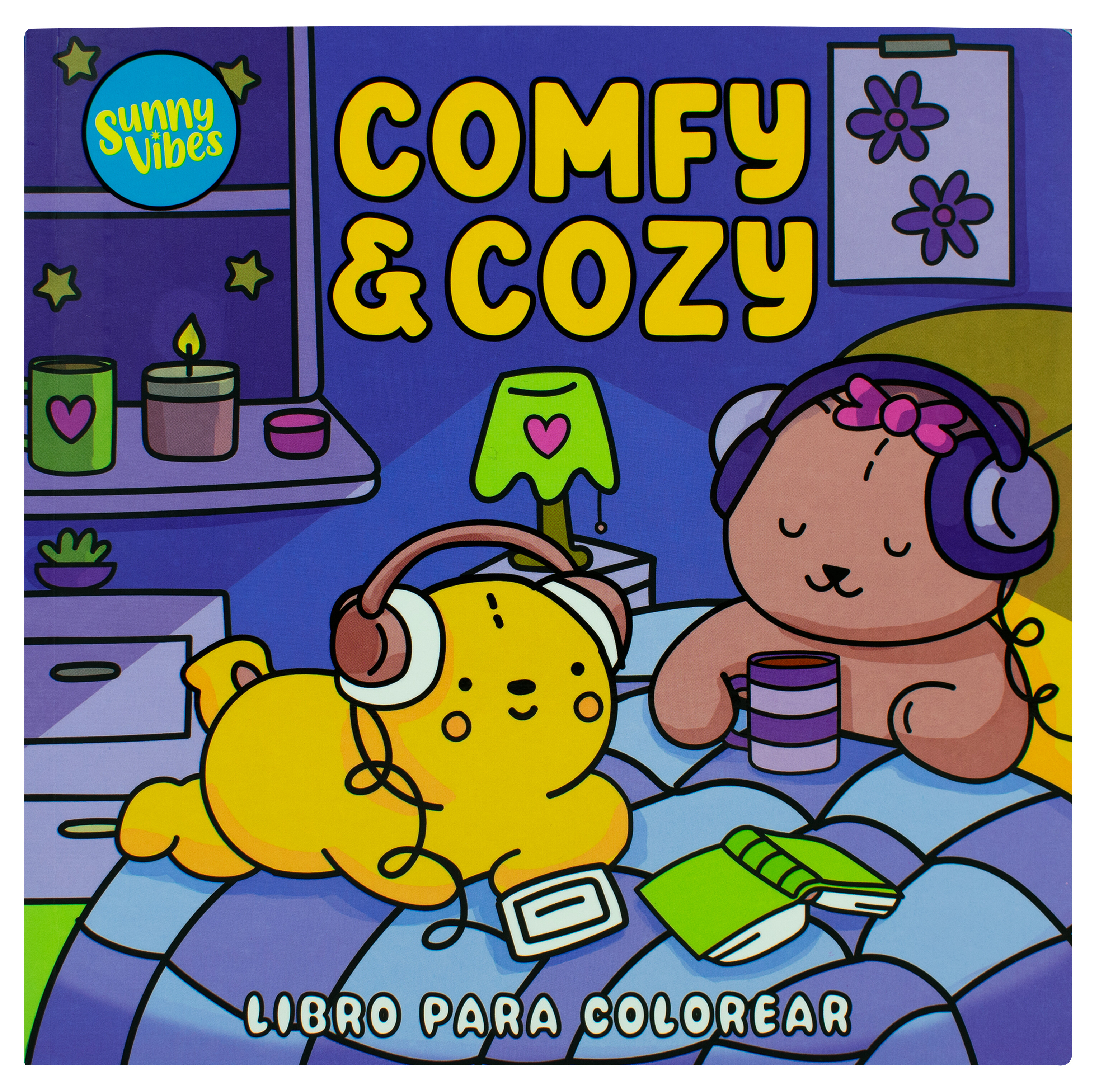 Libro para colorear: Sunny Vibes: Comfy & Cozy
