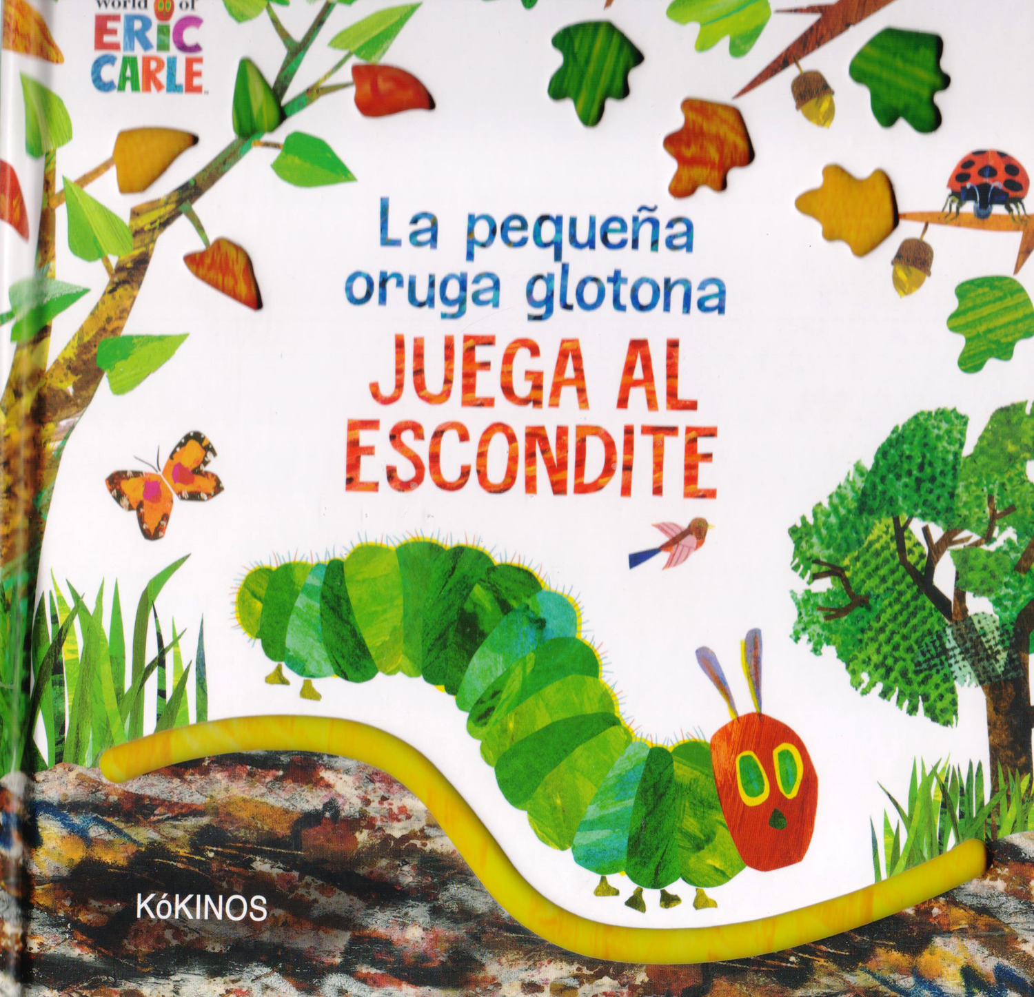 La pequeña oruga glotona juega al escondite
