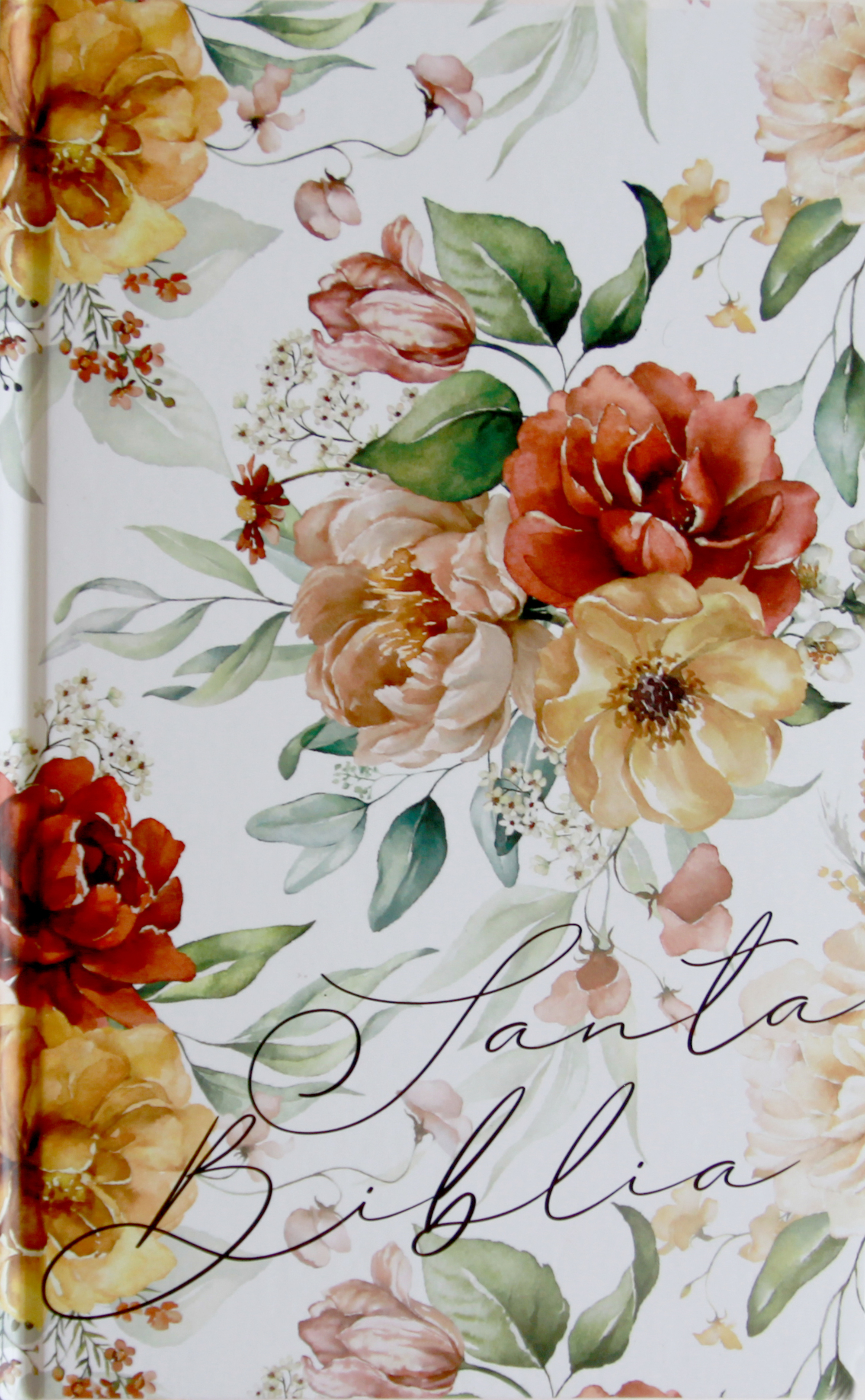 RVR 1960 Tapa Dura tamano manual Flores rosadas Nombres de Dios
