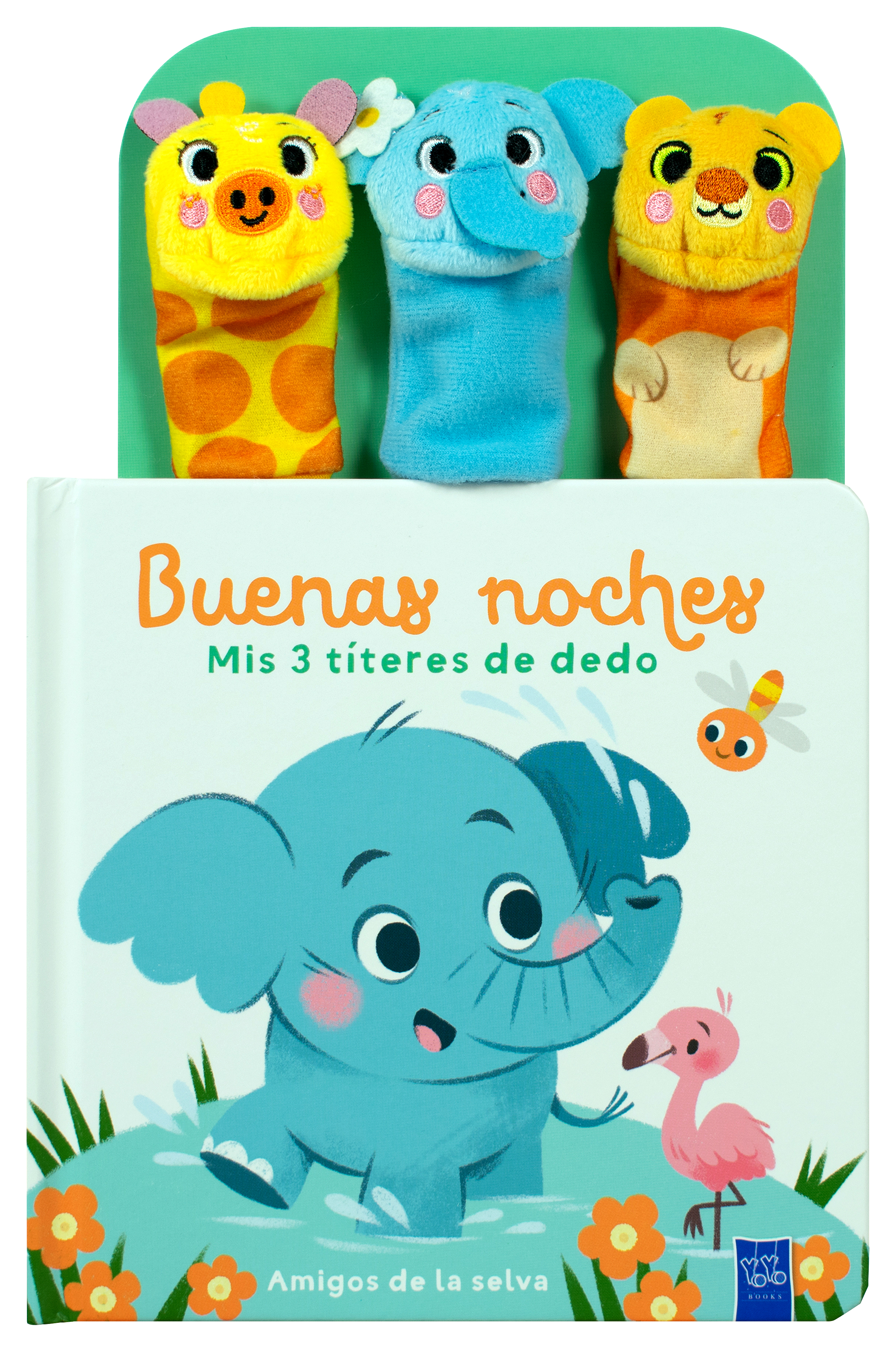 Cuento infantil: Buenas noches mis 3 títeres de dedo: Amigos de la selva