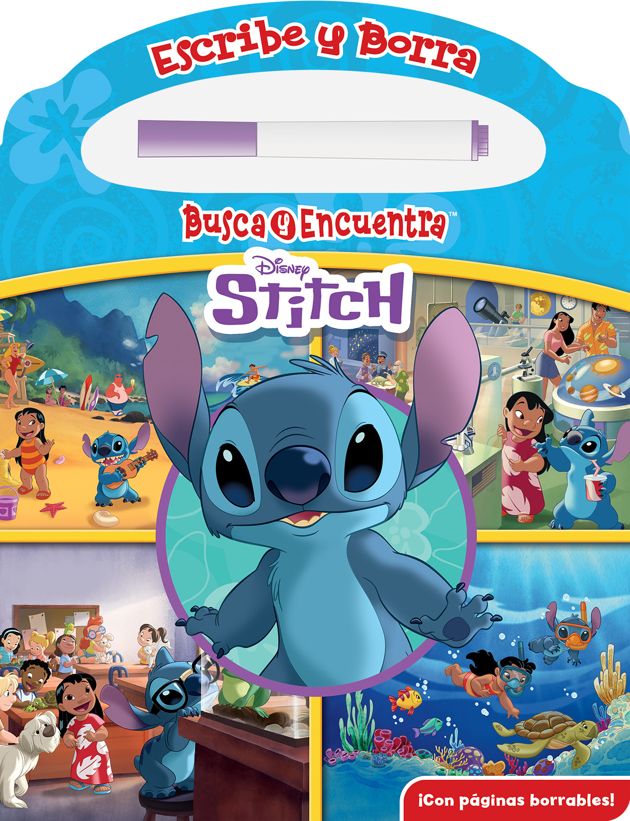 DISNEY STITCH: ESCRIBE Y BORRA, BUSCA Y ENCUENTRA - LIBRO DE ACTIVIDADES - PI KIDS