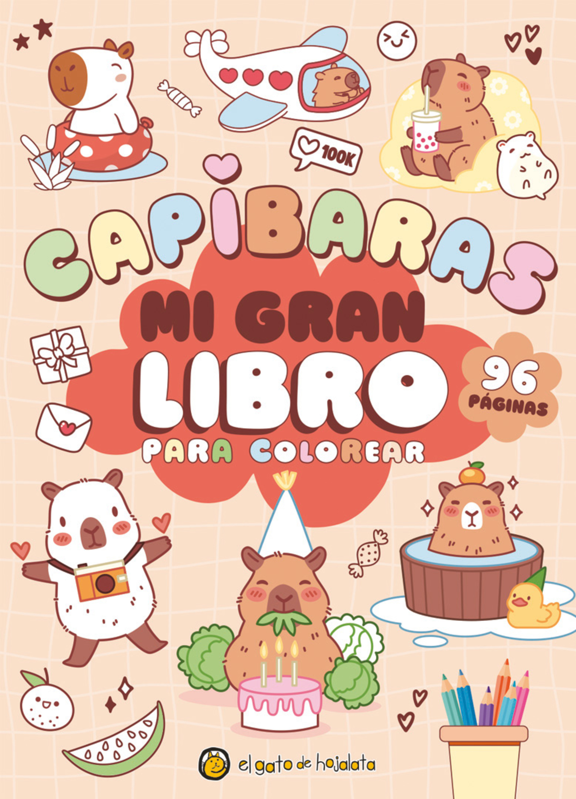 Mi gran libro para colorear: Capibaras