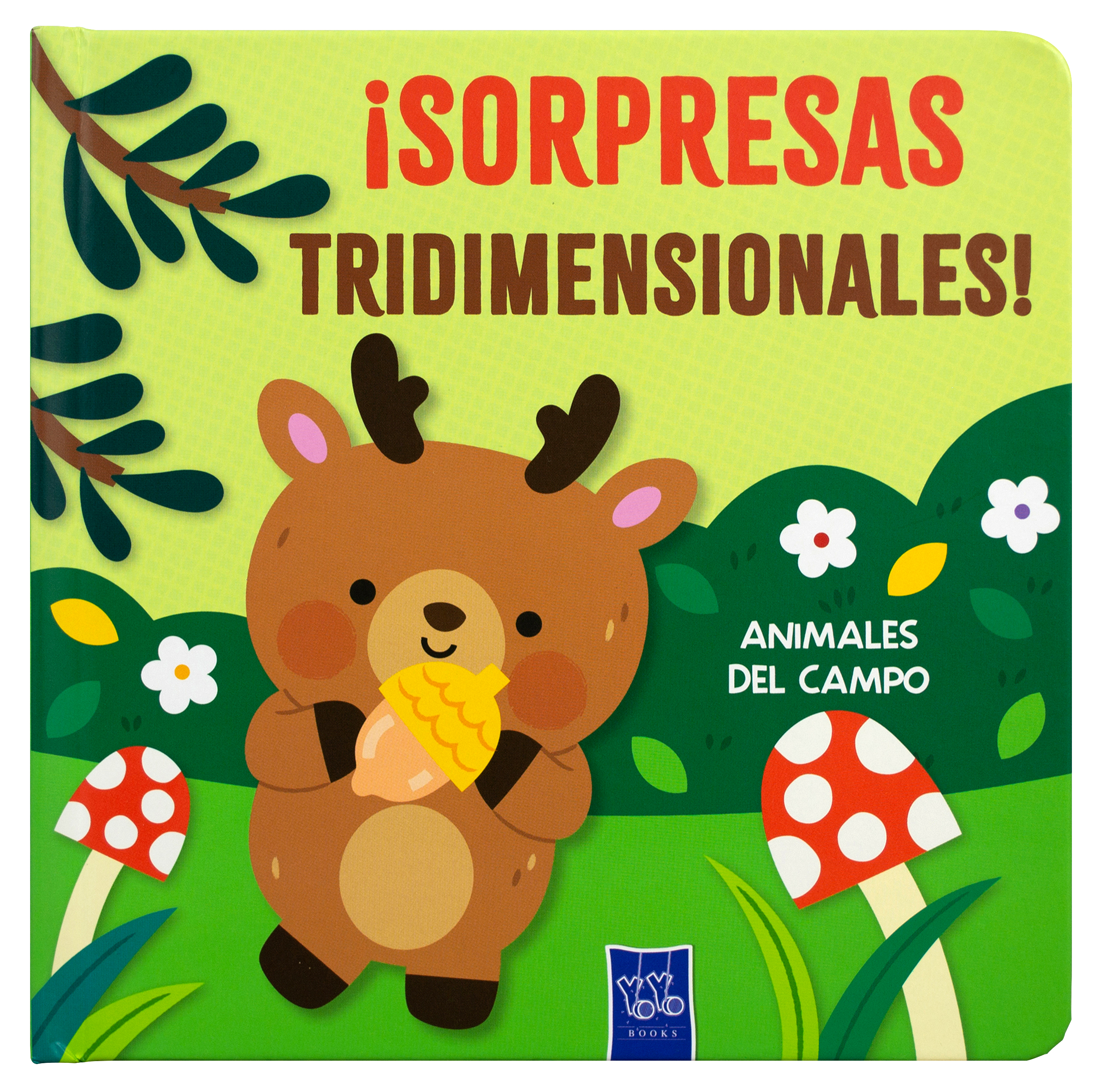 Libro infantil pop-up: ¡Sorpresas tridimensionales!: Animales del campo