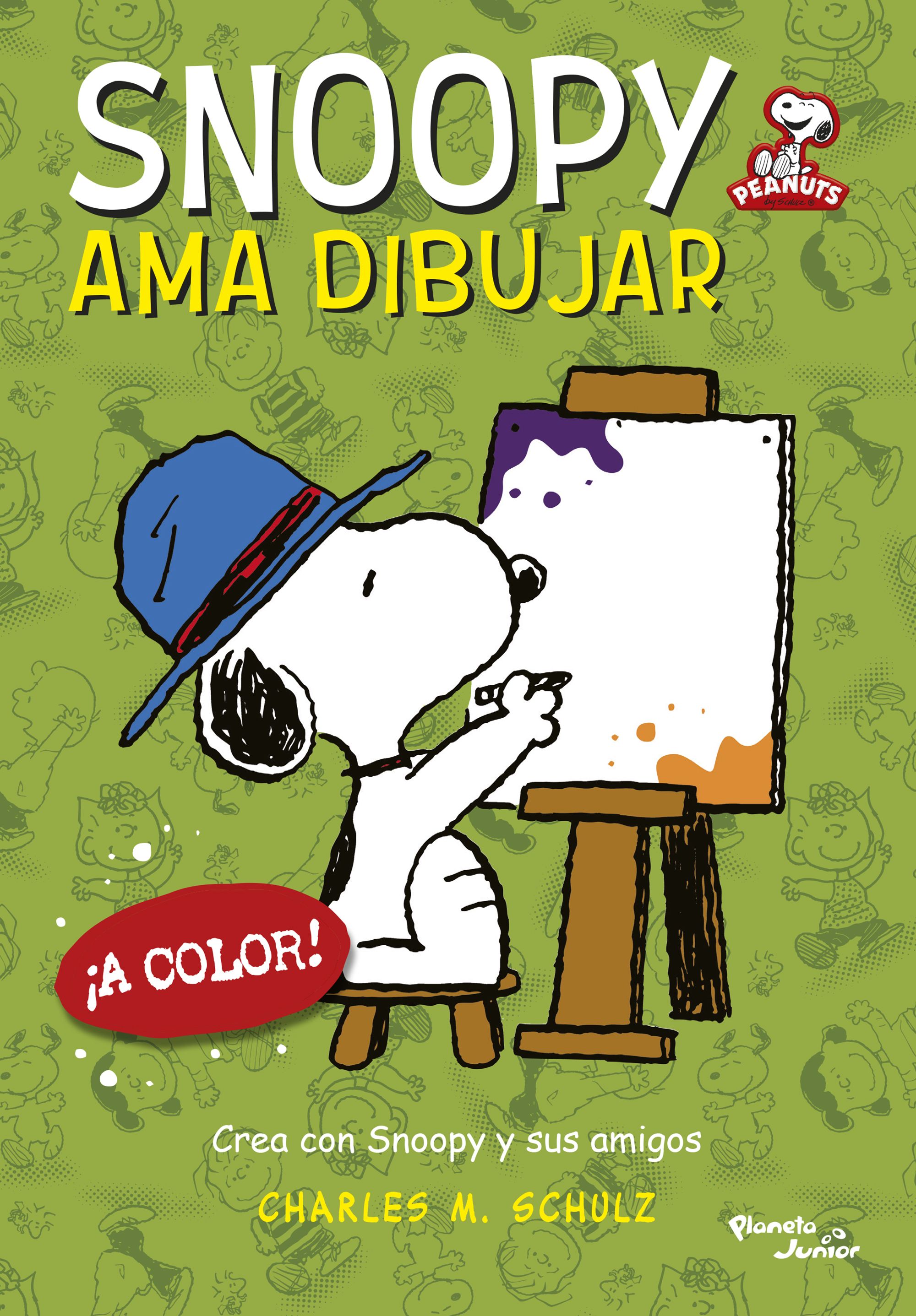 Peanuts. Snoopy ama dibujar. A color