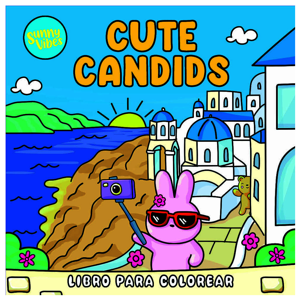 Libro para colorear: Sunny Vibes: Cute Candids