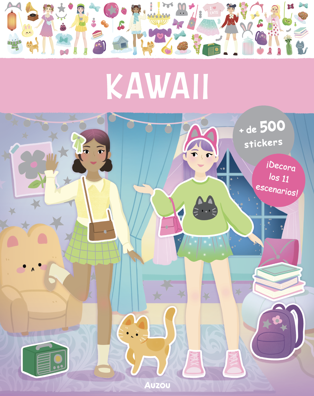 Libro de stickers kawaii