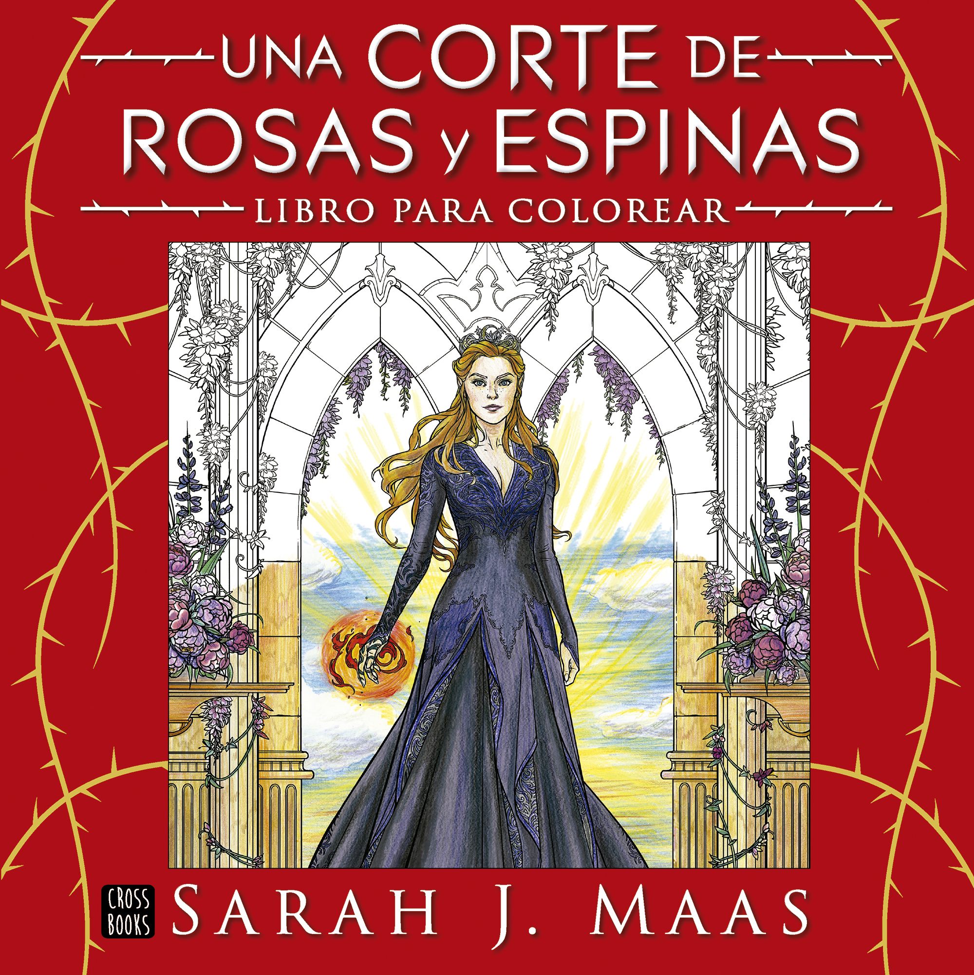 Una corte de rosas y espinas. Libro para colorear