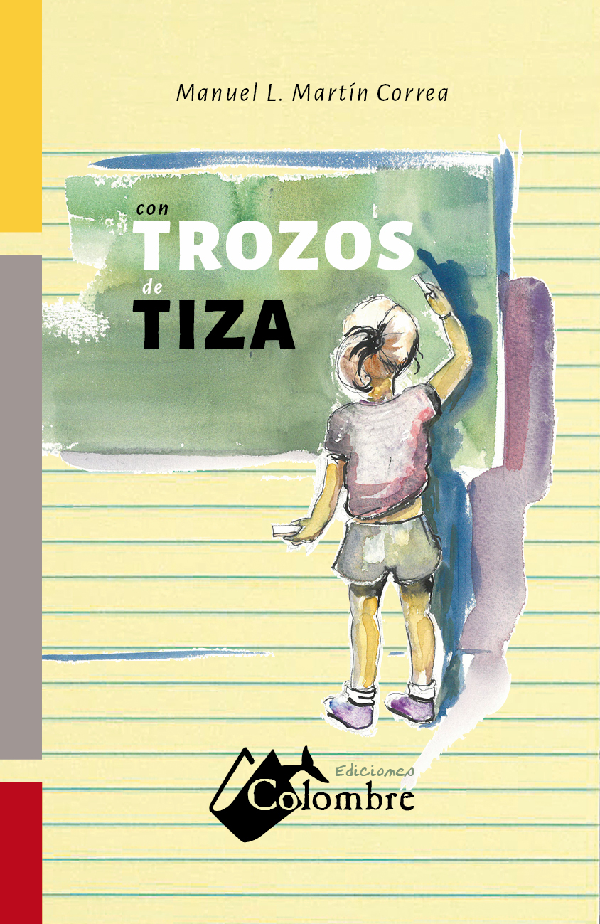Con trozos de tiza