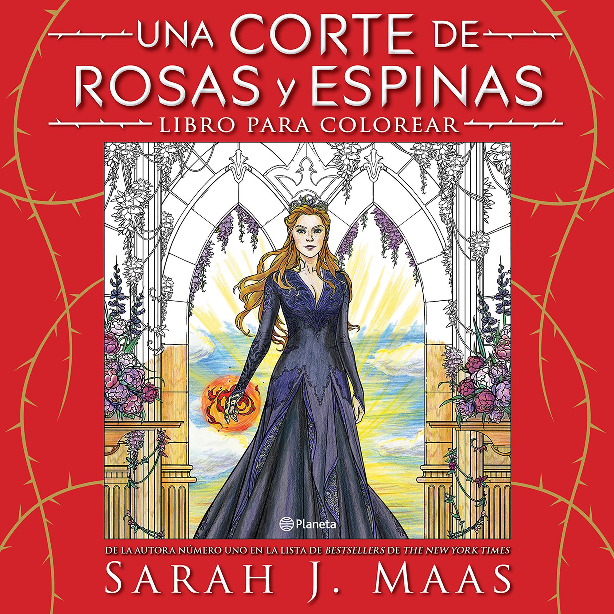 Una corte de rosas y espinas. Libro para colorear