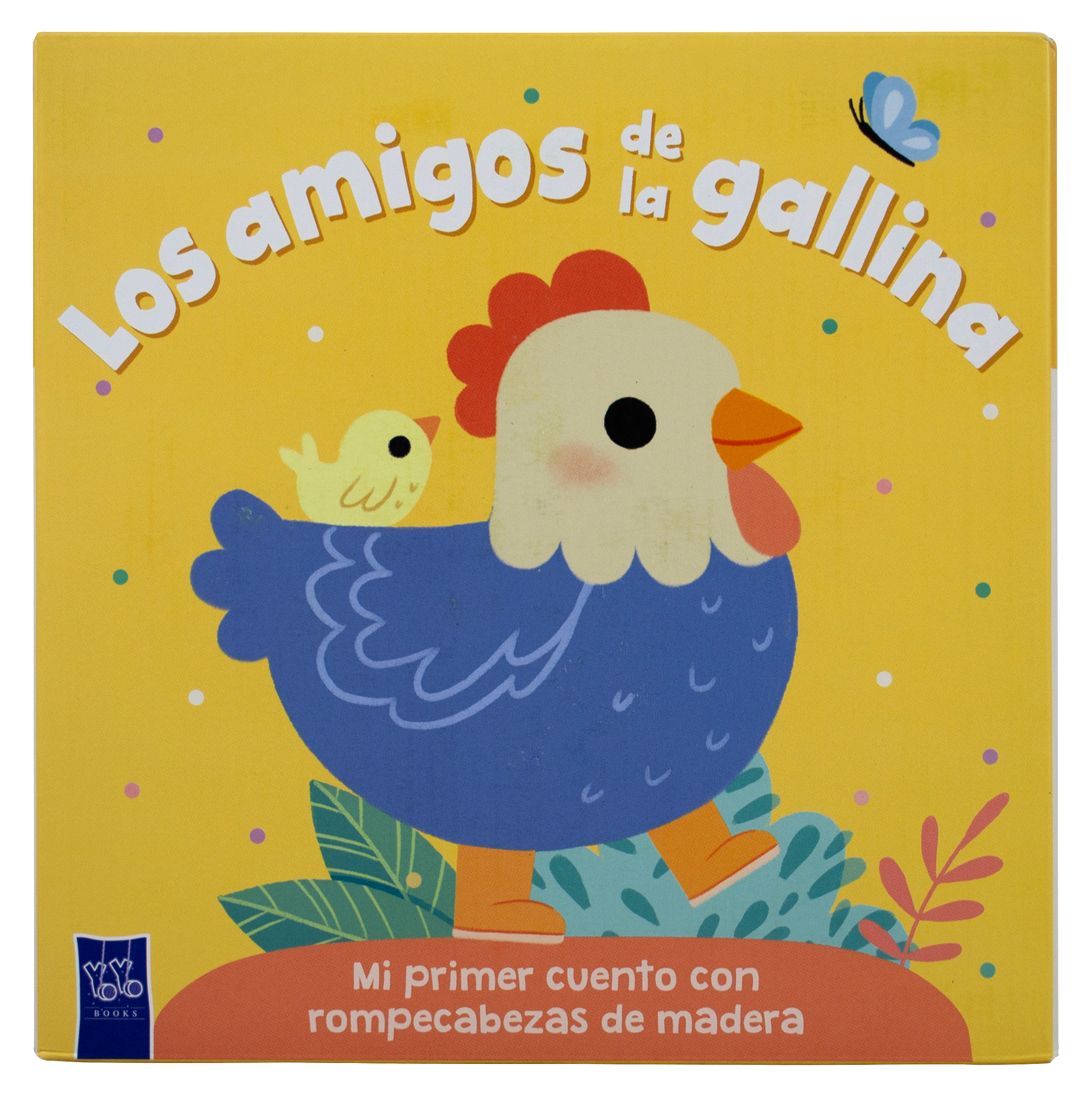 Libro infantil: Mi primer cuento con rompecabezas de madera: Los amigos de la gallina