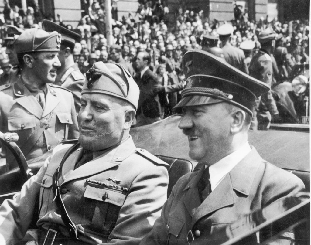 Adolf Hitler y Benito Mussolini, 1940. (Getty Images).