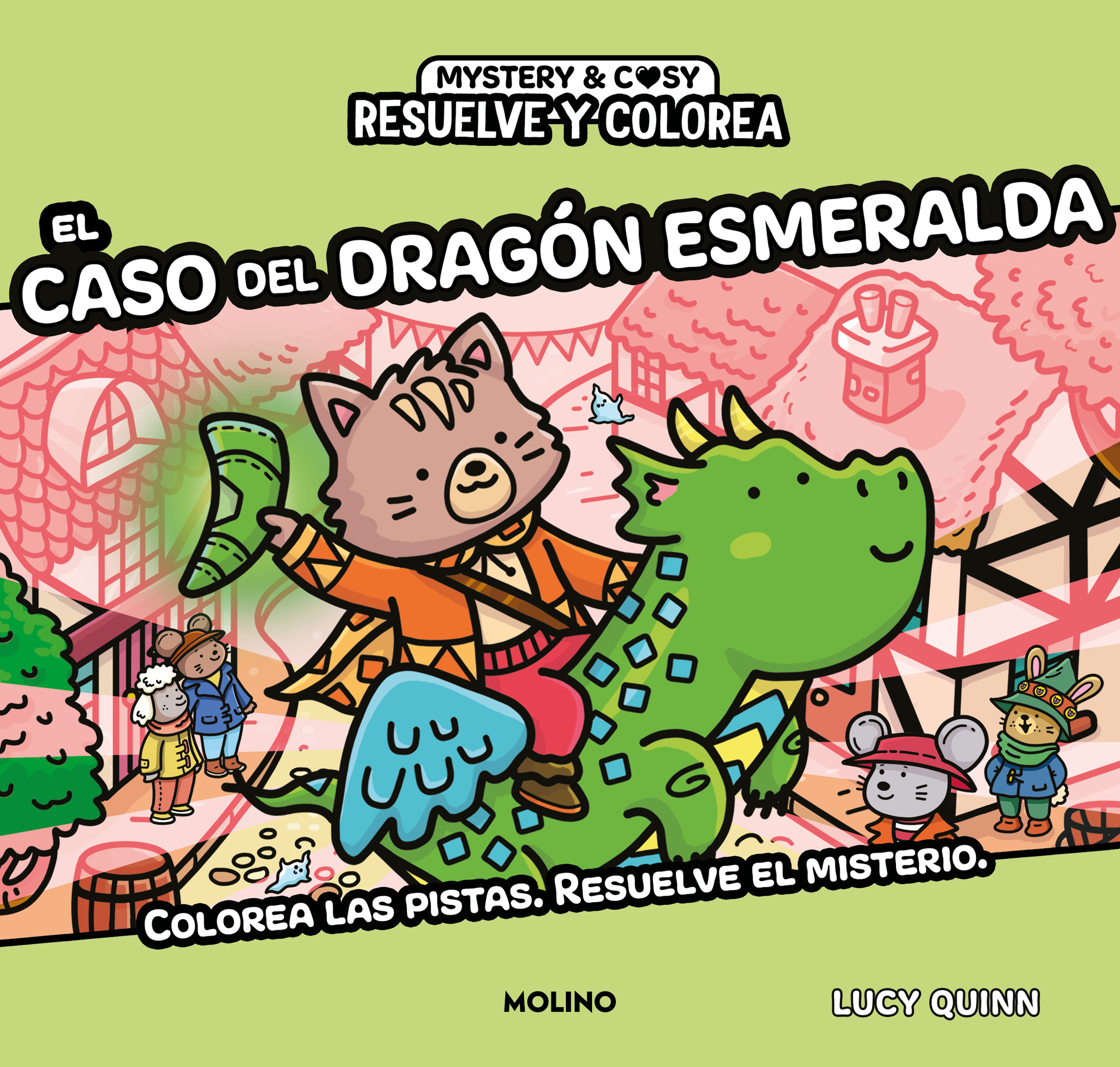 Resuelve el misterio y colorea - Resuelve y colorea. El caso del dragón esmeralda