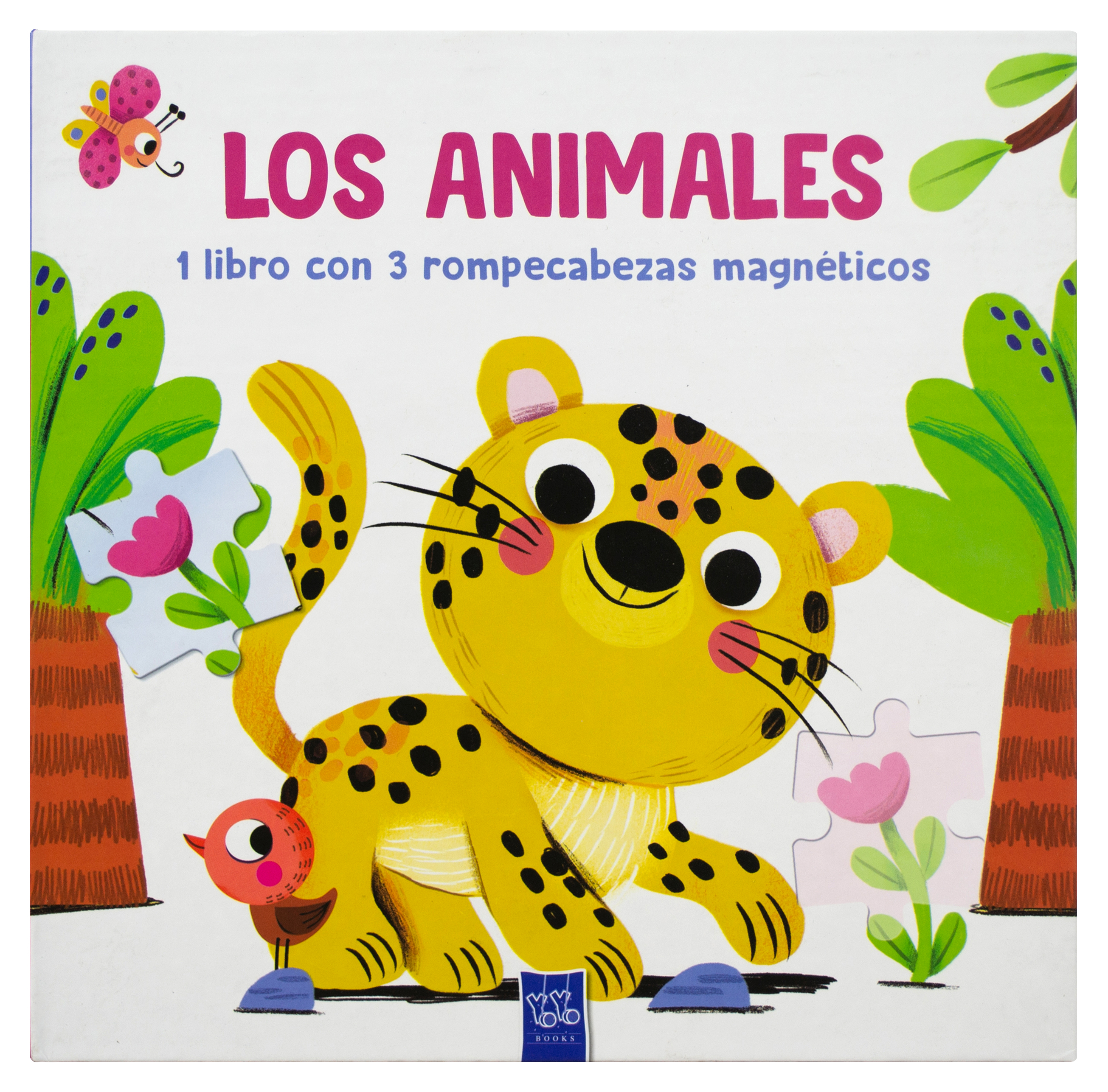 Libro infantil: 1 Libro con 3 rompecabezas magnéticos: Los animales
