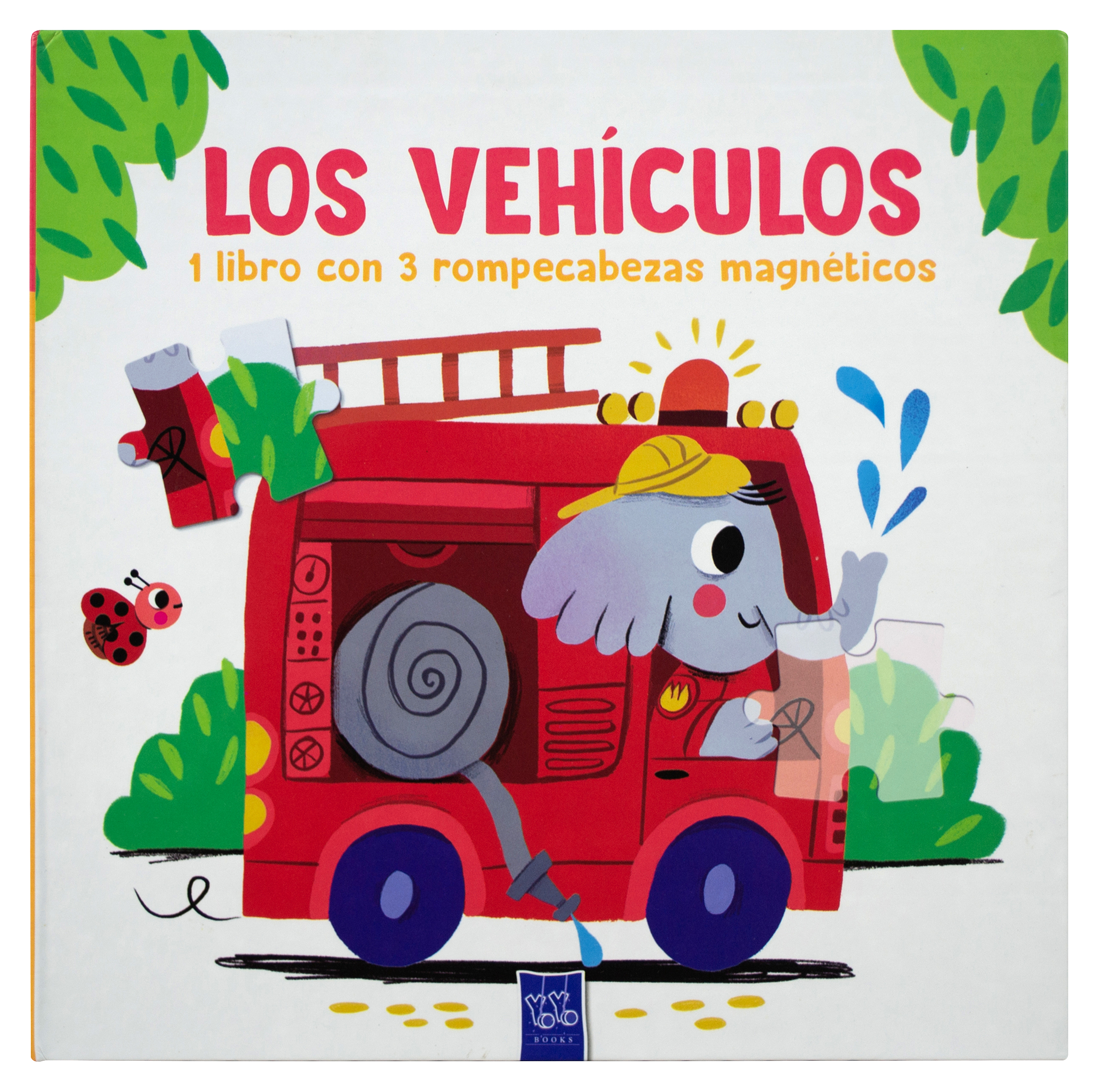 Libro infantil: 1 Libro con 3 rompecabezas magnéticos: Los vehículos