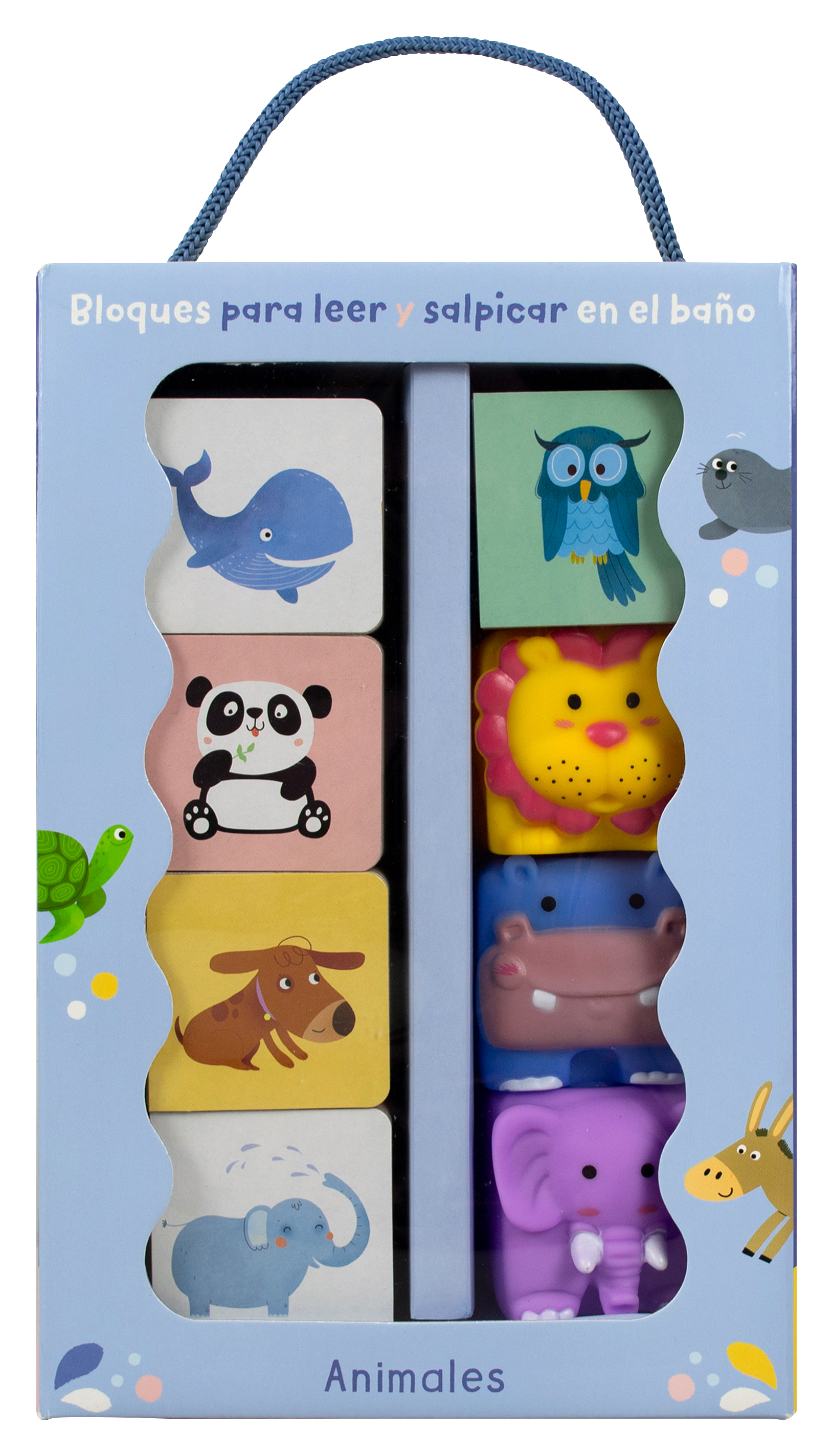 Libro infantil: Bloques para leer y salpicar el baño: Animales